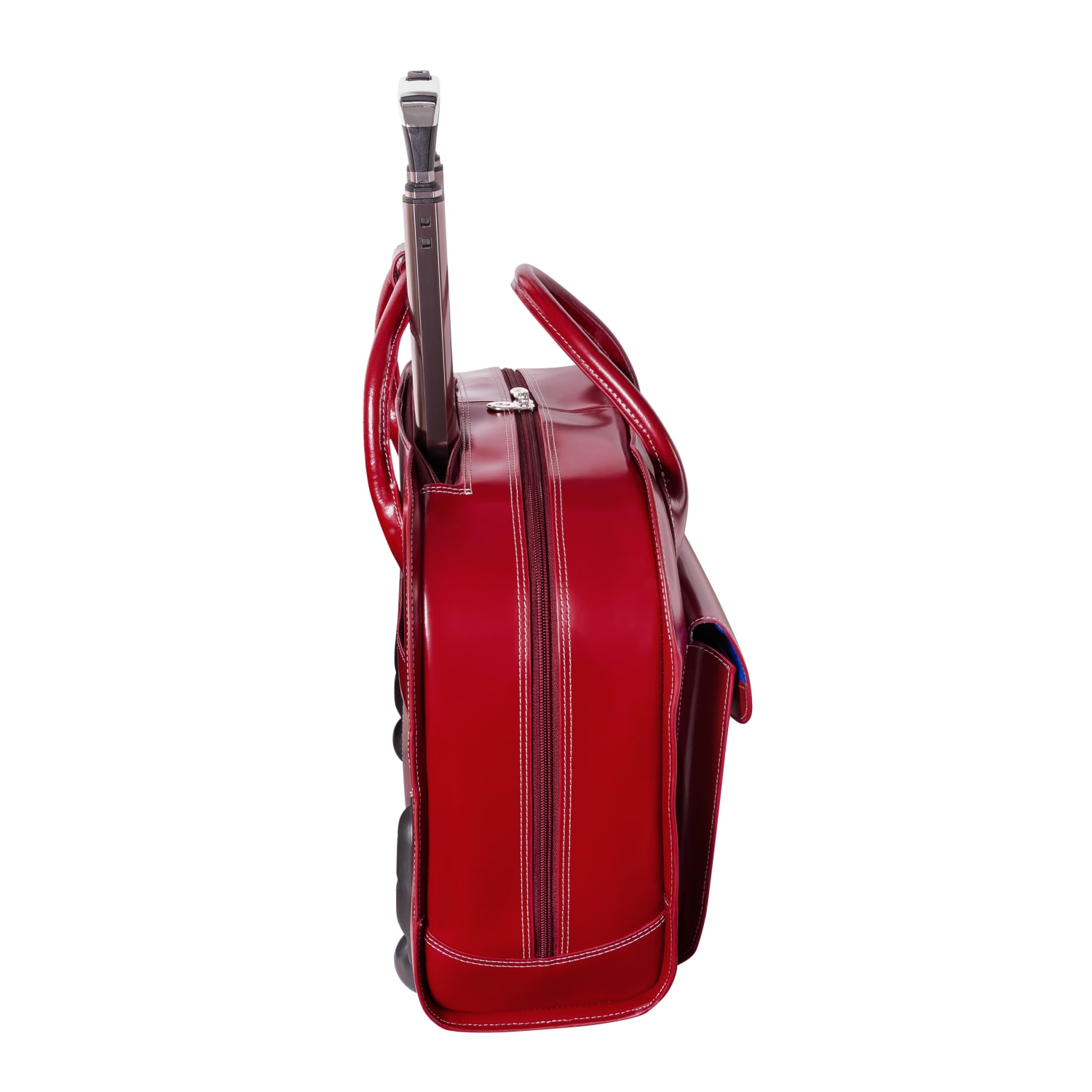 McKleinUSA Granville Leather Wheeled Ladies Briefcase For 15.4in Laptops, Red - Image 6