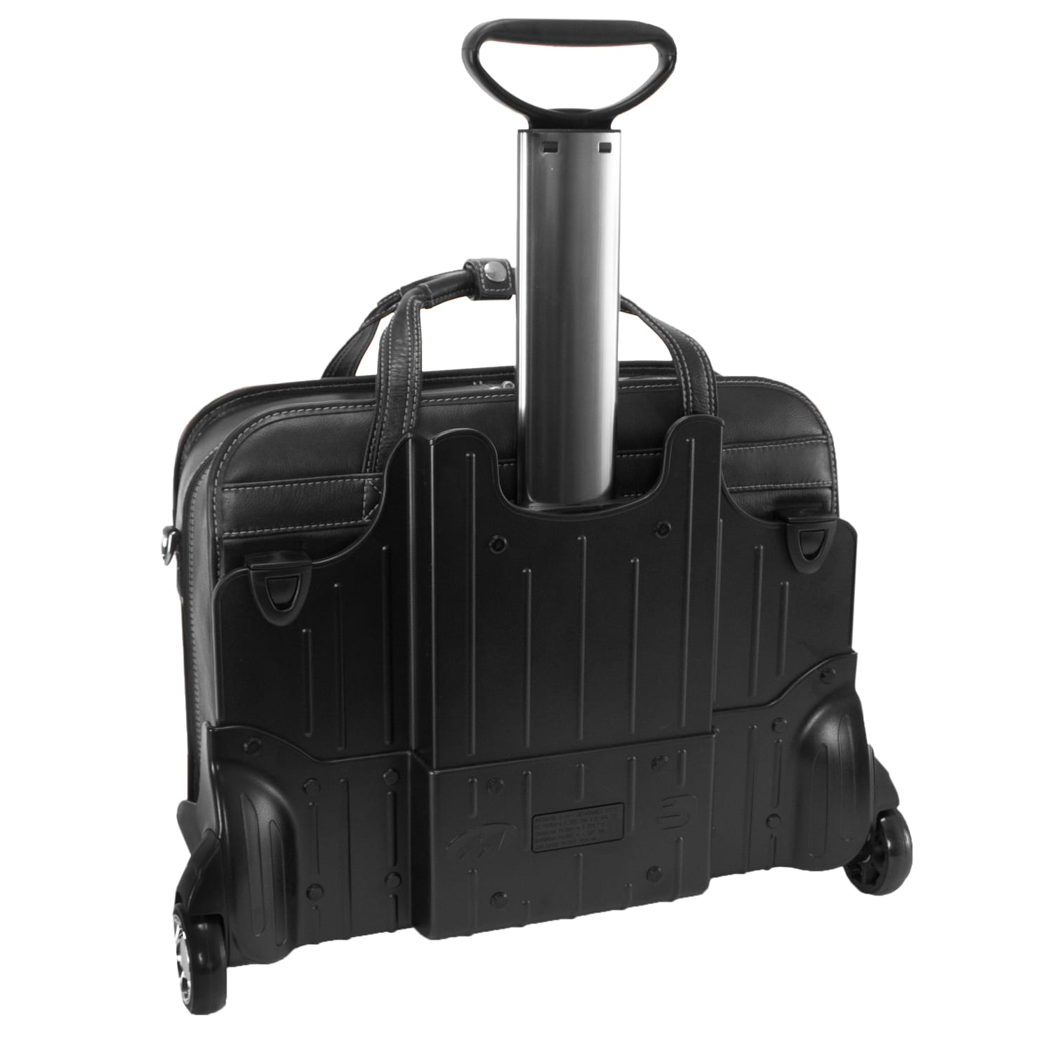 Siamod Carugetto Leather Laptop Case For 17in Laptops, Black - Image 4