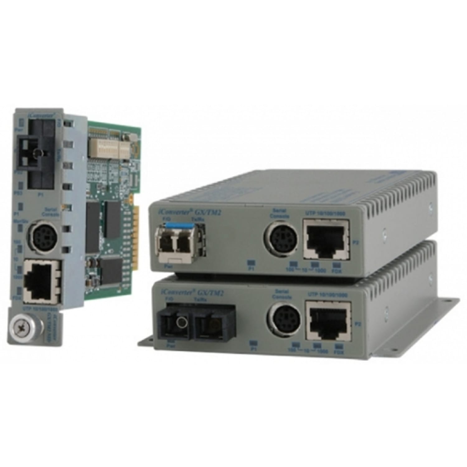 Omnitron iConverter GX/TM2 - Fiber media converter - GigE - 10Base-T, 100Base-TX, 1000Base-T, 1000Base-X - RJ-45 / SC single-mode - up to 7.5 miles - 1310 nm - Image 3