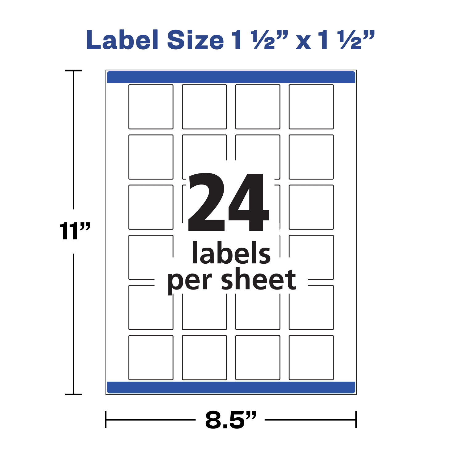 Avery Printable Blank Labels, 22805, Square, 1.5in x 1.5in, White, Pack Of 600 - Image 6