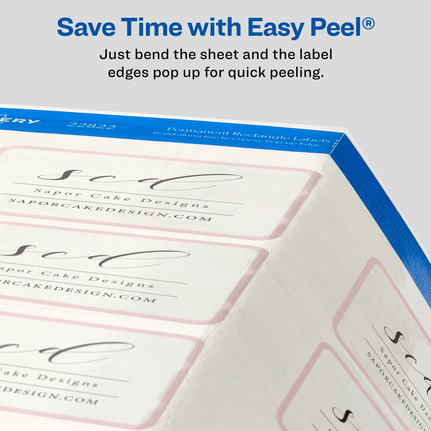 Avery Easy Peel TrueBlock Print-To-The-Edge Inkjet/Laser Labels, Rectangular, 22822, 2in x 3in, Glossy Clear, Pack Of 80 - Image 6