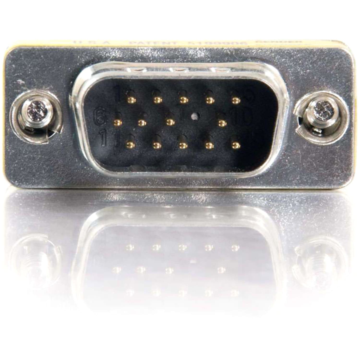 C2G HD15 VGA M/M Mini Gender Changer (Coupler) - VGA cable - HD-15 (VGA) (M) to HD-15 (VGA) (M) - silver, yellow - Image 3