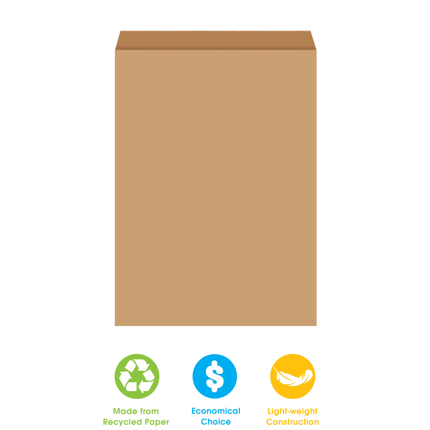 Partners Brand Flat Merchandise Bags, 10inW x 13inD, Kraft, Case Of 1,000 - Image 4