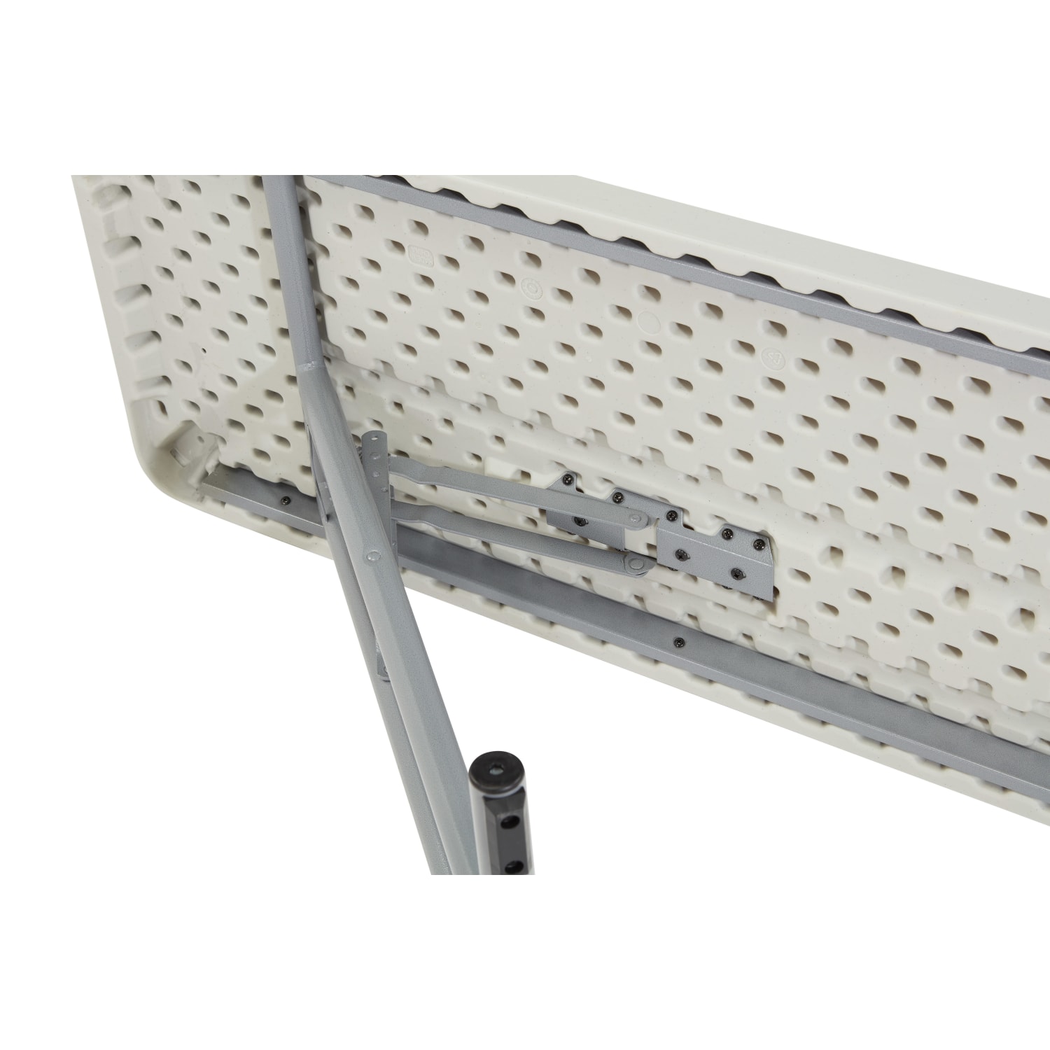 National Public Seating BT Series Folding Table, 29-1/2inH x 18inW x 60inD, Gray/Speckled Gray - Image 3