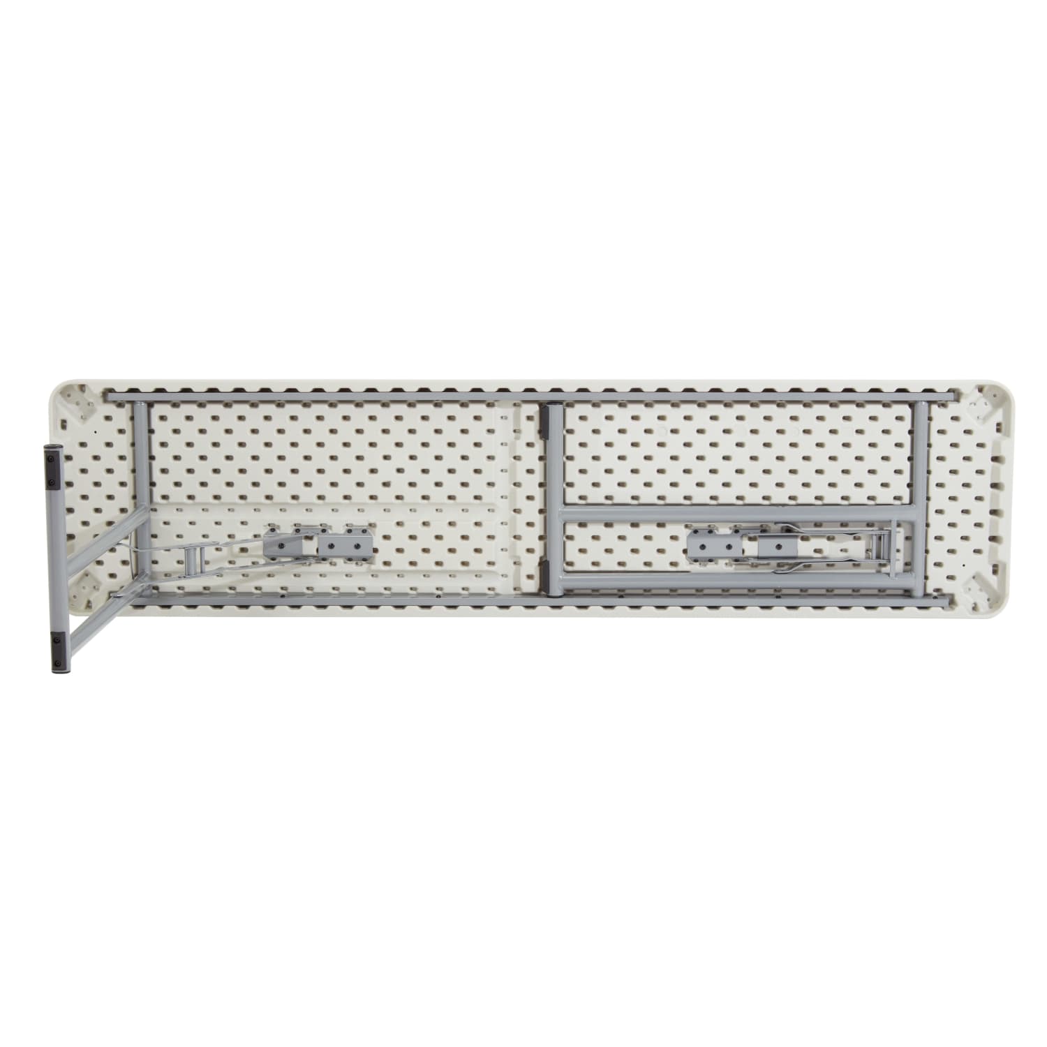 National Public Seating BT Series Folding Table, 29-1/2inH x 18inW x 72inD, Gray/Speckled Gray - Image 4