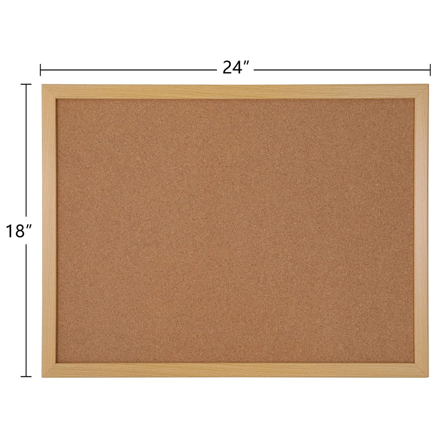 Office Depot Brand Cork Bulletin Board, 18in x 24in, Wood Frame With Light Oak Finish - Image 3