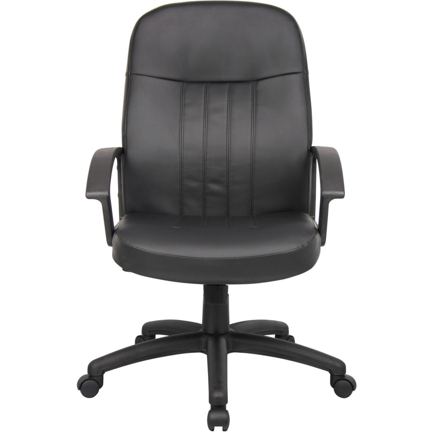 Boss Office Products Ergonomic Mid-Back Leather Chair, Black - Image 13