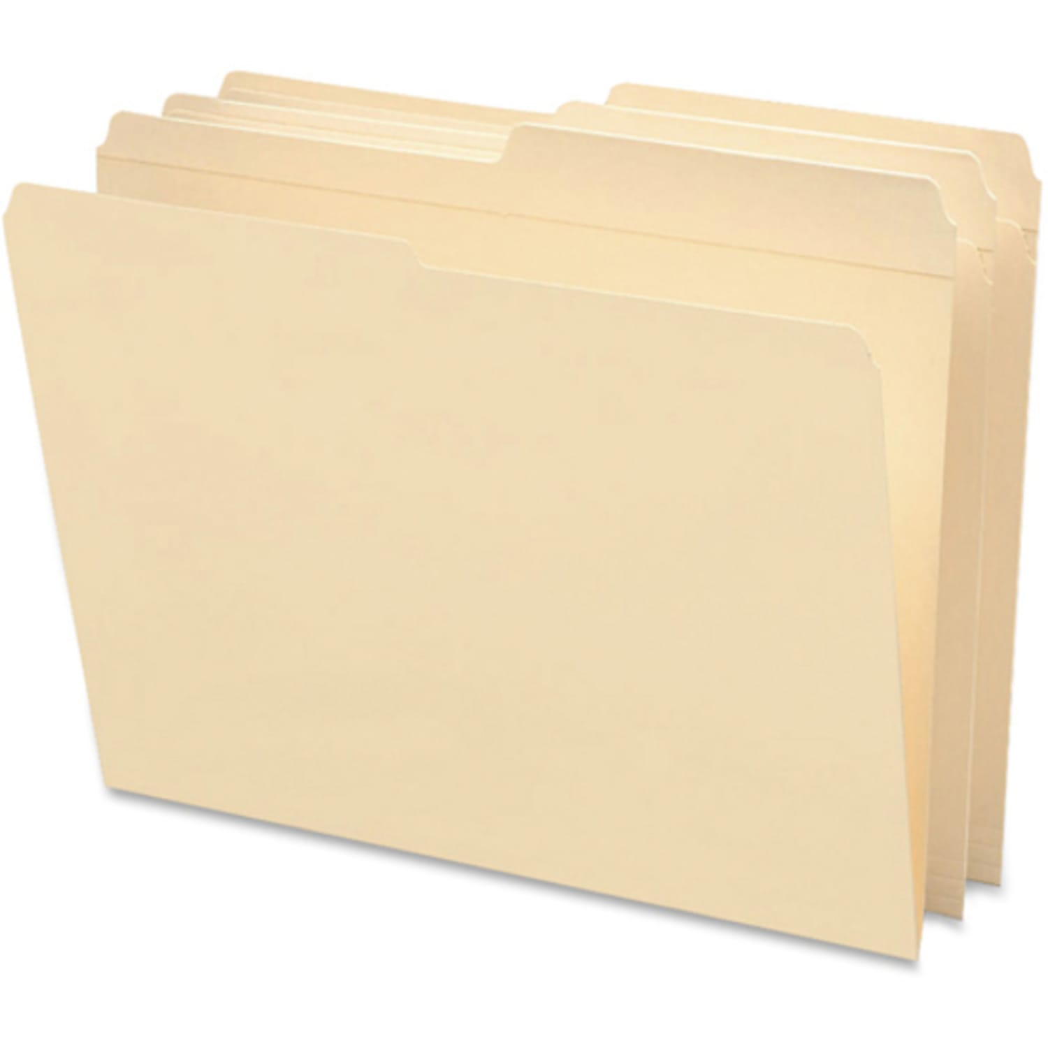 Smead 1/2 Tab Cut Letter Recycled Top Tab File Folder - 8 1/2in x 11in - 3/4in Expansion - Top Tab Location - Assorted Position Tab Position - Manila - 10% Recycled - 100 / Box - Image 4