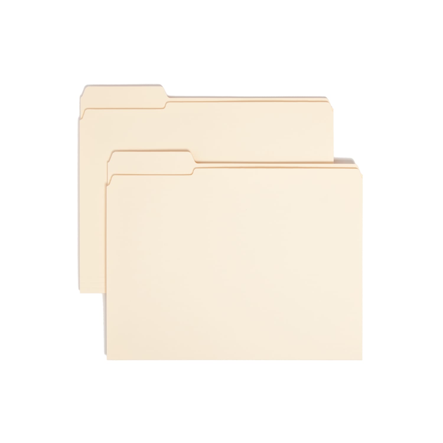 Smead File Folders, Reinforced Tab, 1/3 Cut, Left Position, Letter Size, Manila, Box Of 100