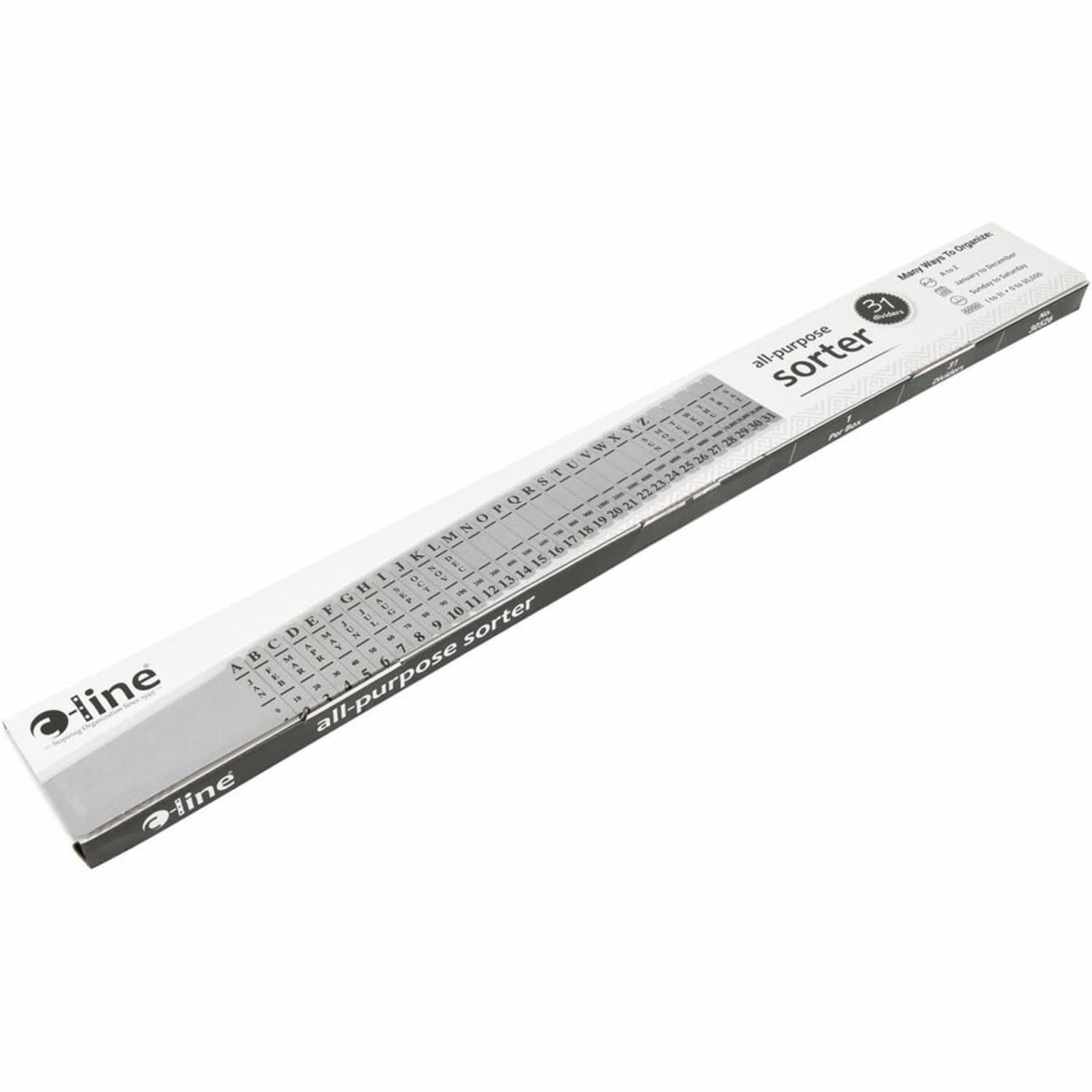 C-Line All-Purpose Plastic Sorter, 2 1/2in x 23 1/2in x 3/4in, Blue/Gray - Image 5