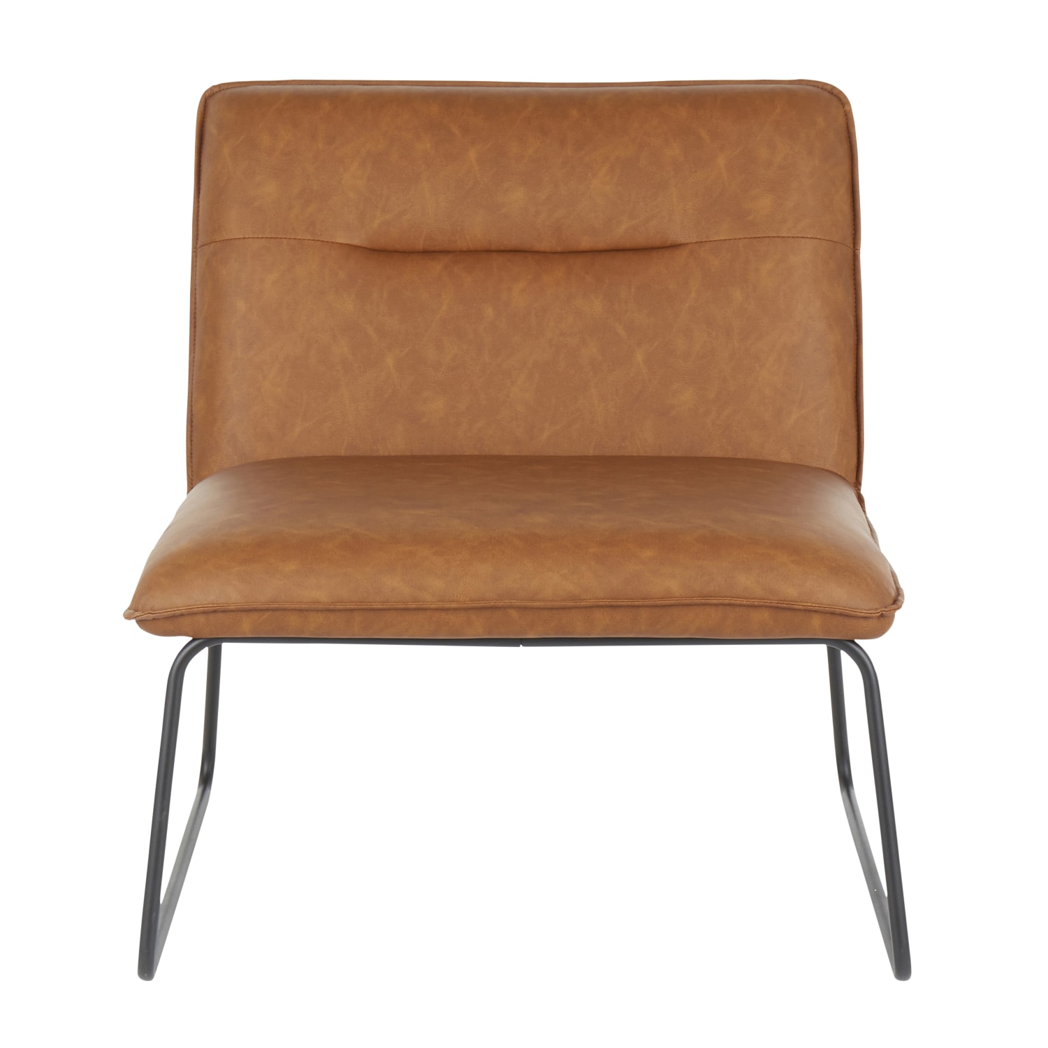 LumiSource Casper Accent Chair, Black/Camel - Image 6