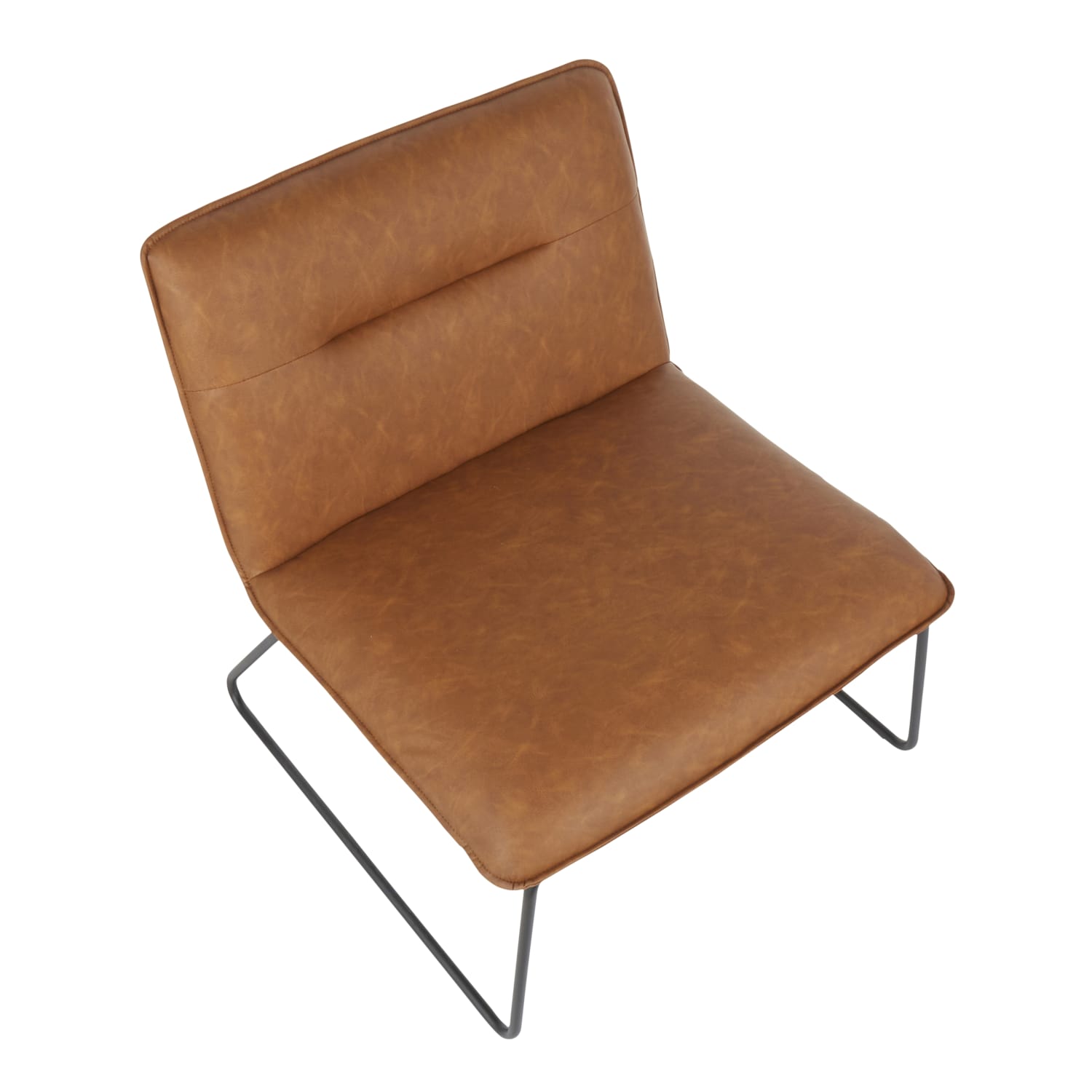 LumiSource Casper Accent Chair, Black/Camel - Image 7