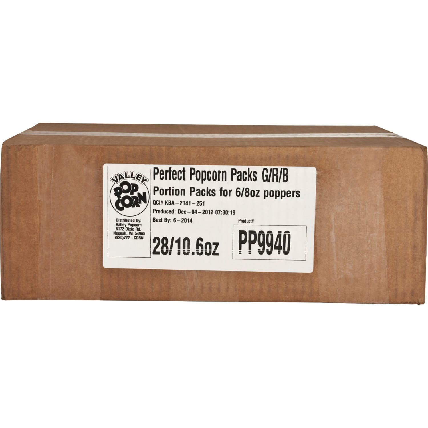 Valley Popcorn Perfect Pack Gold Popcorn Kit - Butter - 10.60 oz - 24 / Carton - Image 3