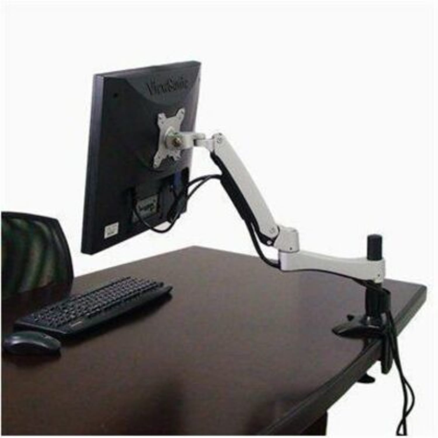 Amer Mounts Long Articulating Monitor Arm with Clamp Base for 15in-26in LCD/LED Flat Screens - Supports up to 22lb monitors, +90/- 20 degree tilt and VESA 75/100 - Image 3