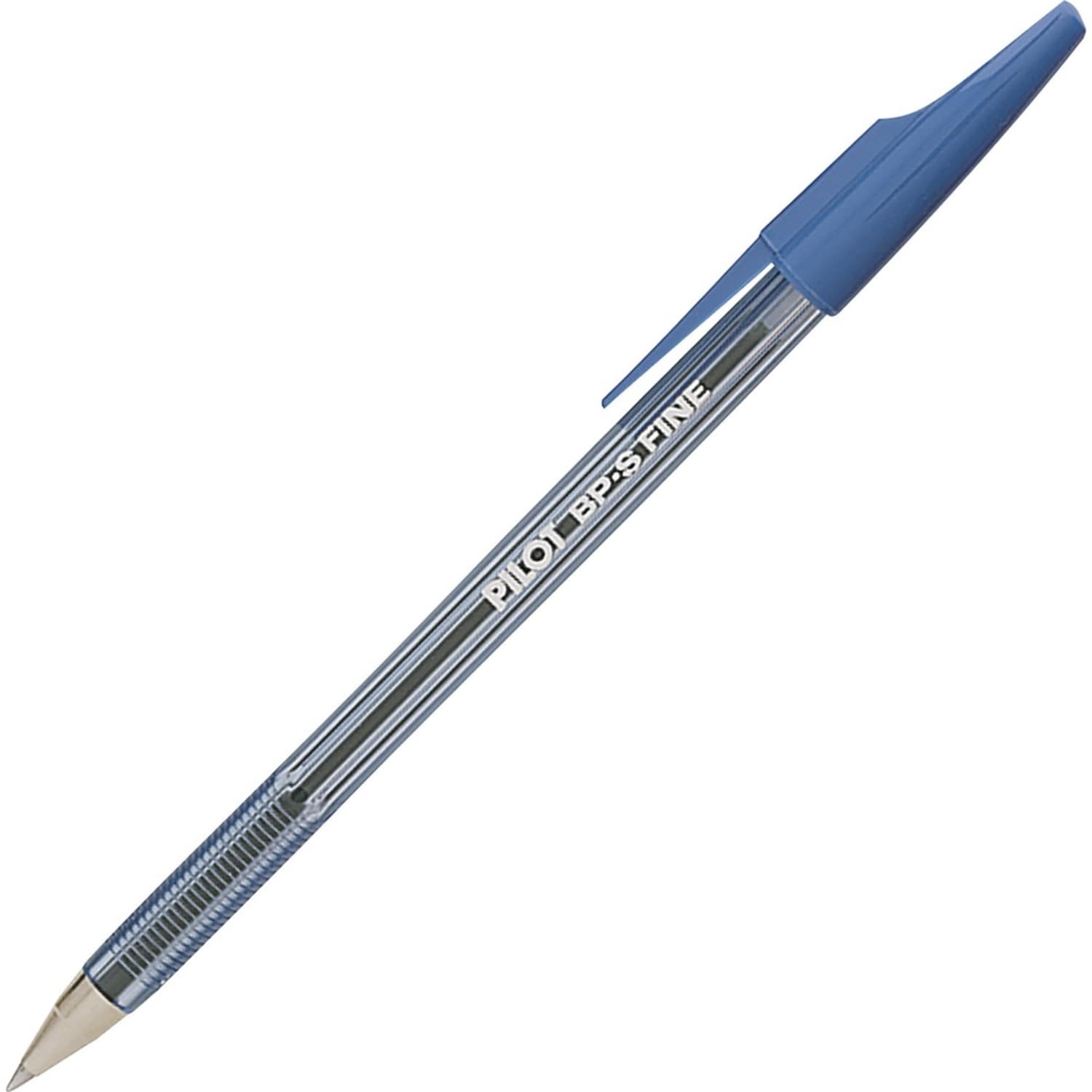 Pilot Better Ballpoint Pens, Fine Point, 0.7 mm, Blue Barrel, Blue Ink, Pack Of 12 - Image 5