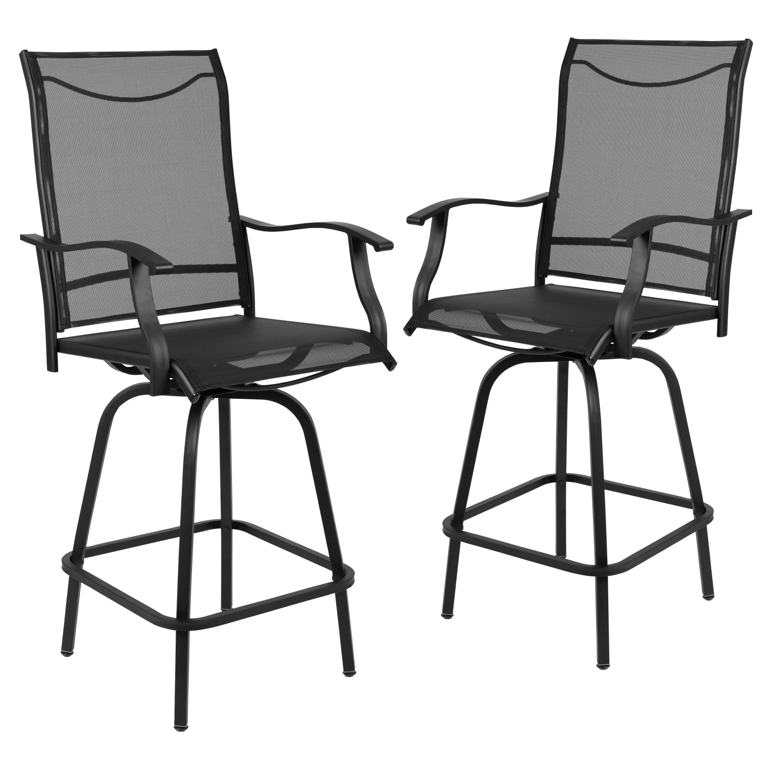 Flash Furniture Valerie Patio Bar Stools Black Set Of 2 Stools PopularChairscom