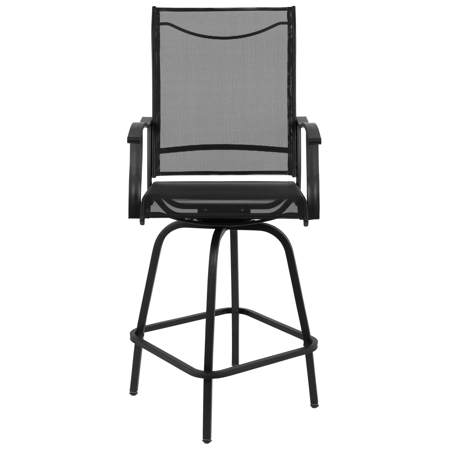 Flash Furniture Valerie Patio Bar Stools, Black, Set Of 2 Stools - Image 6