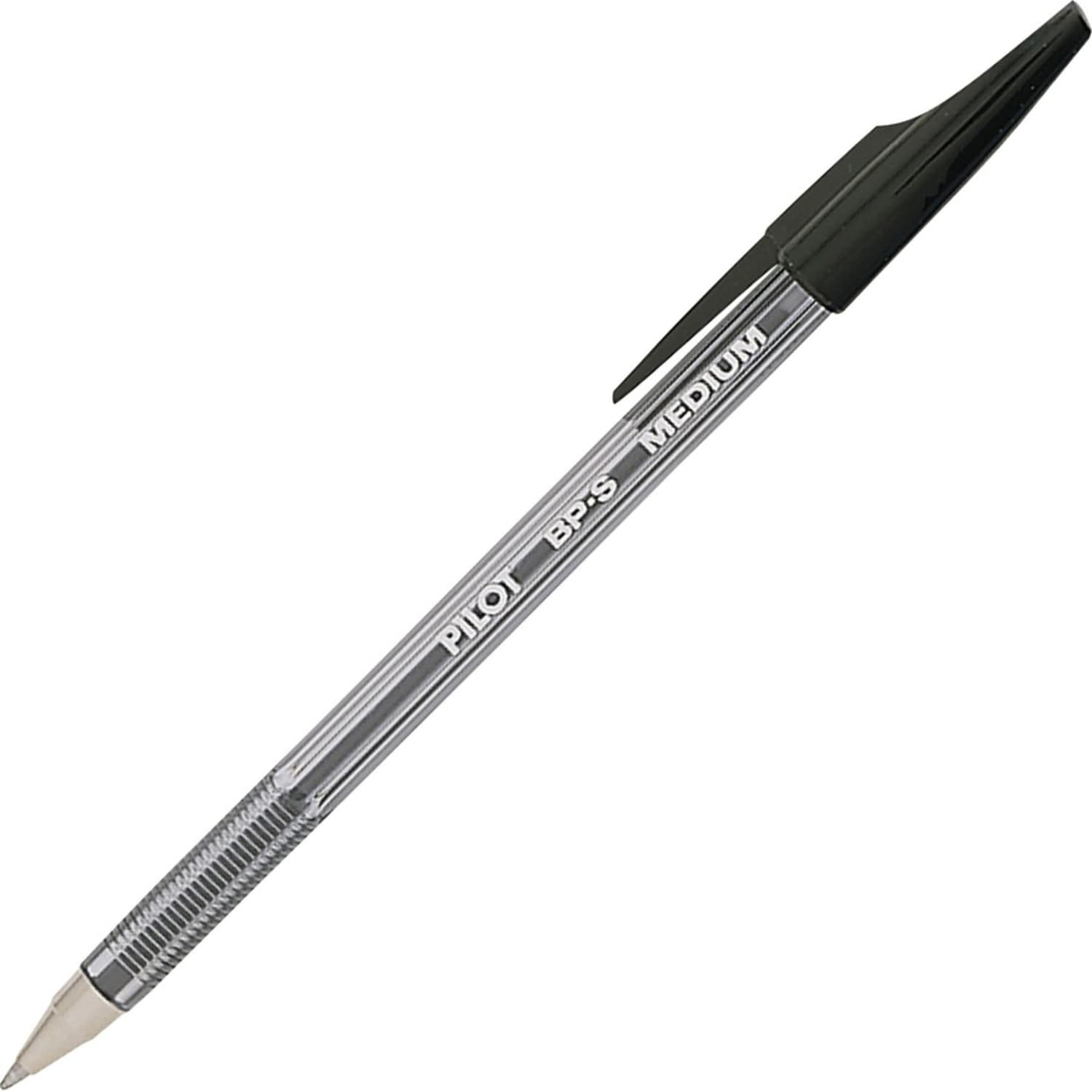 Pilot Better Ballpoint Pens, Medium Point, 1.0 mm, Black Barrel, Black Ink, Pack Of 12 - Image 5