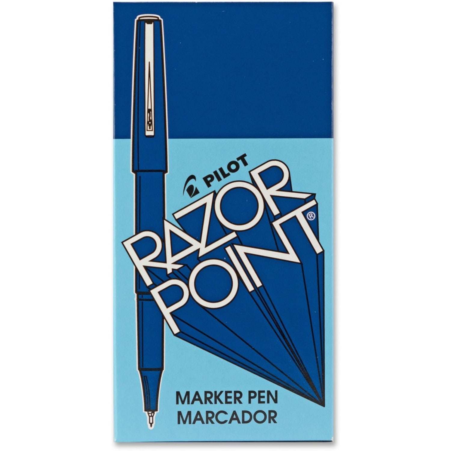 Pilot Razor Point Pens, Extra-Fine Point, 0.3 mm, Blue Barrel, Blue Ink, Pack Of 12 Pens - Image 4