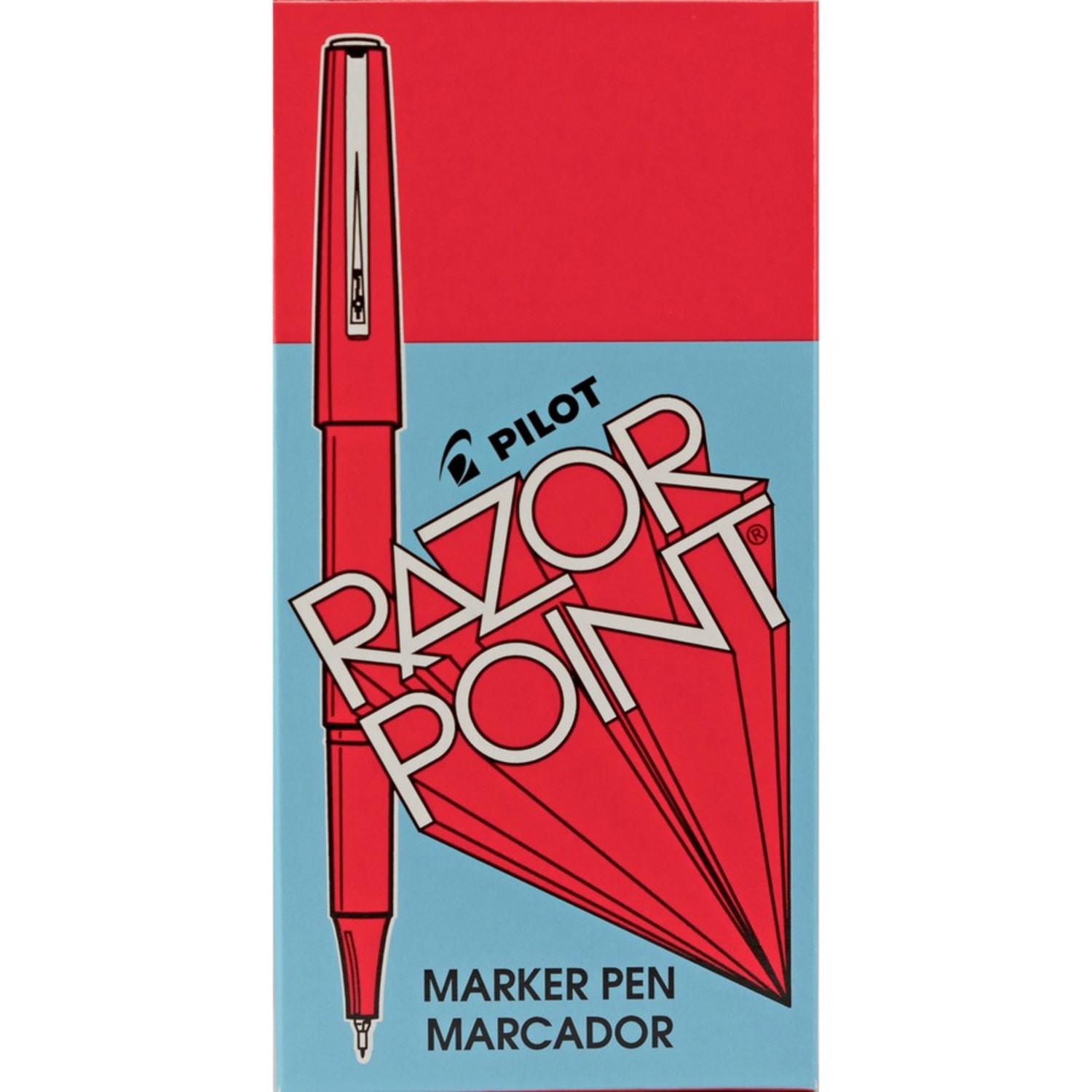 Pilot Razor Point Pens, Extra-Fine Point, 0.3 mm, Red Barrel, Red Ink, Pack Of 12 Pens - Image 4