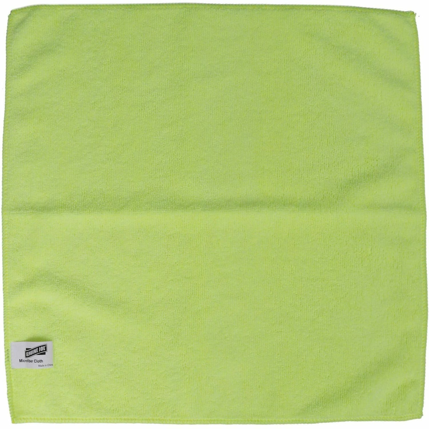 Genuine Joe General-purpose Microfiber Cloth - For General Purpose - Cloth - 16in Length x 16in Width - Durable - Yellow - 12 / Bag - Image 6