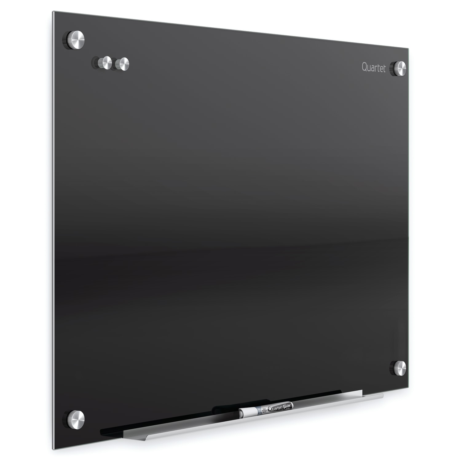 Quartet Infinity Tempered Glass Unframed Non-Magnetic Dry-Erase Whiteboard Magnetic Glass Marker Unframed Whiteboard, 36in x 48in, Black - Image 3