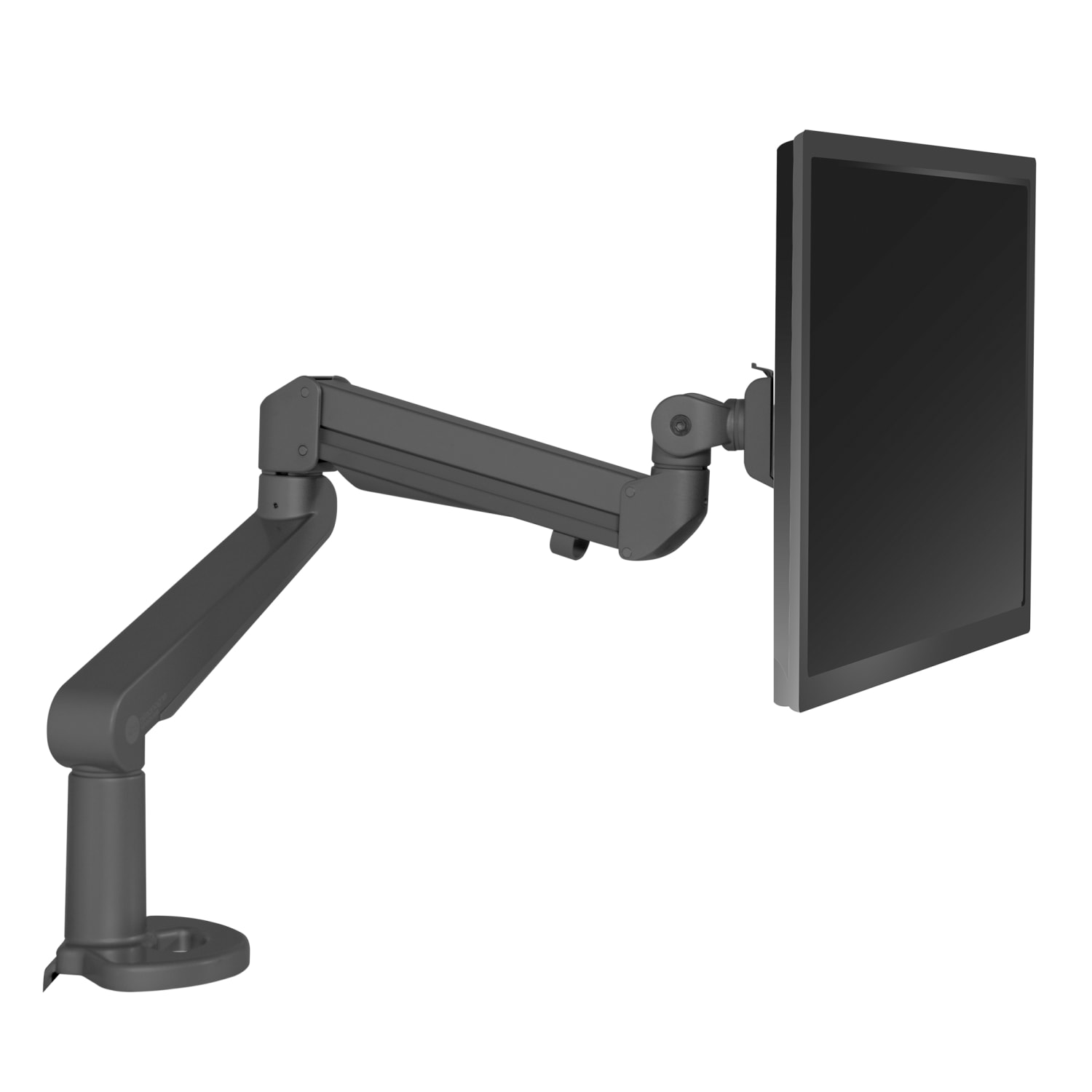 Fellowes Edge Adjustable Single Monitor Arm For Monitors Up To 17.6 Lb, BIFMA, Black - Image 3