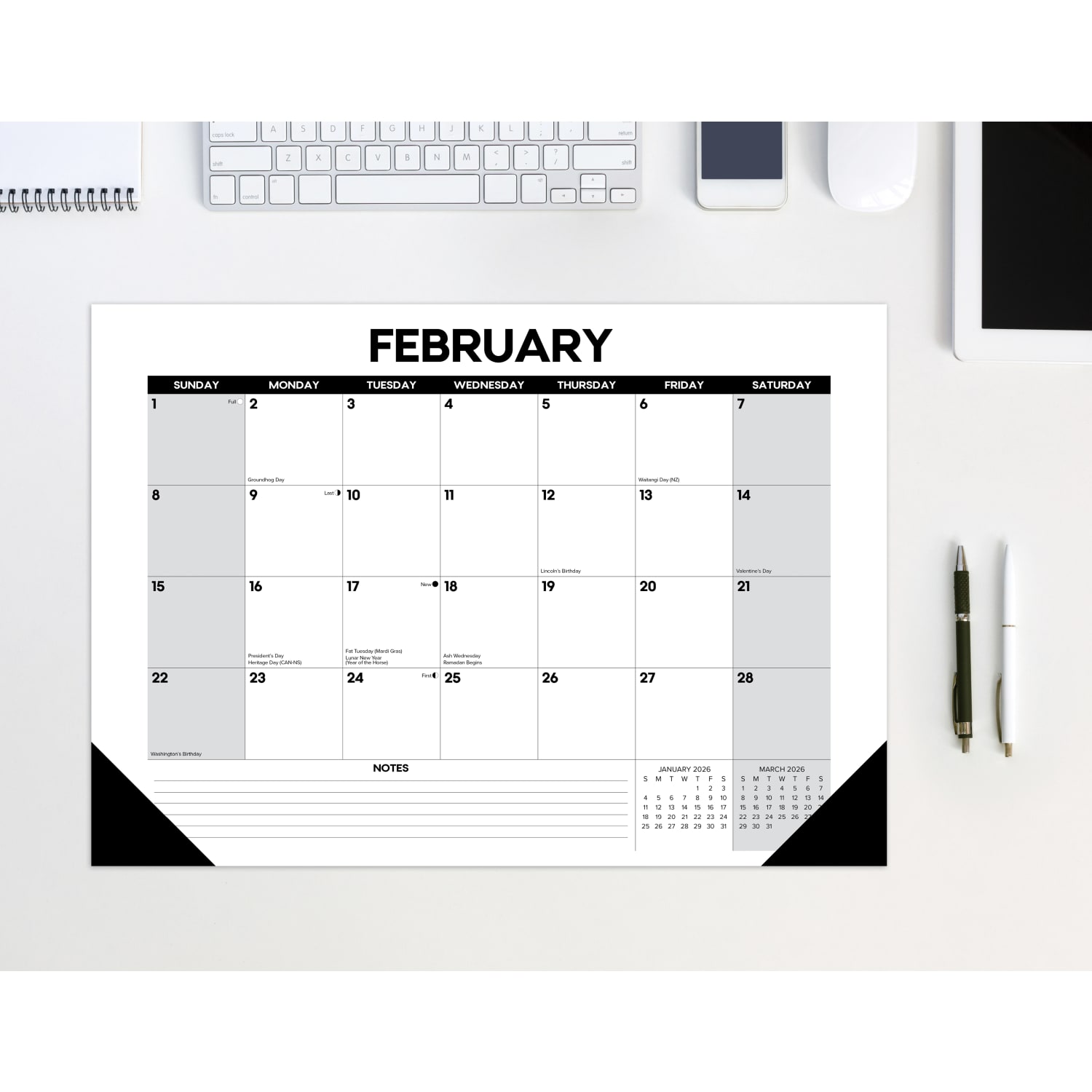 2026 Willow Creek Press Monthly Desk Pad Calendar, 12in x 17in, Basic, January To December, 57063 - Image 3