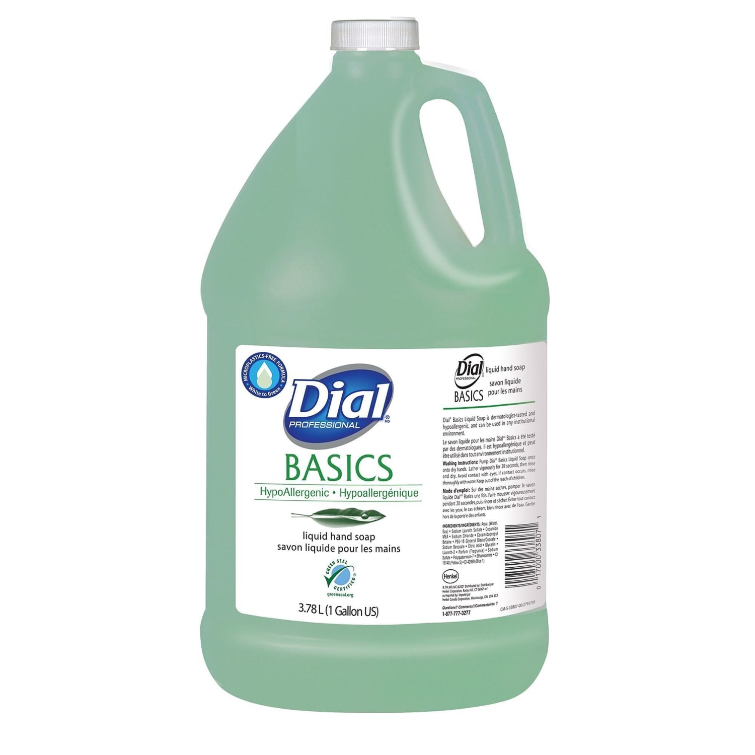Dial Professional Basics MP Free Liquid Hand Soap, Unscented, 3.78 L, Carton Of 4 Bottles