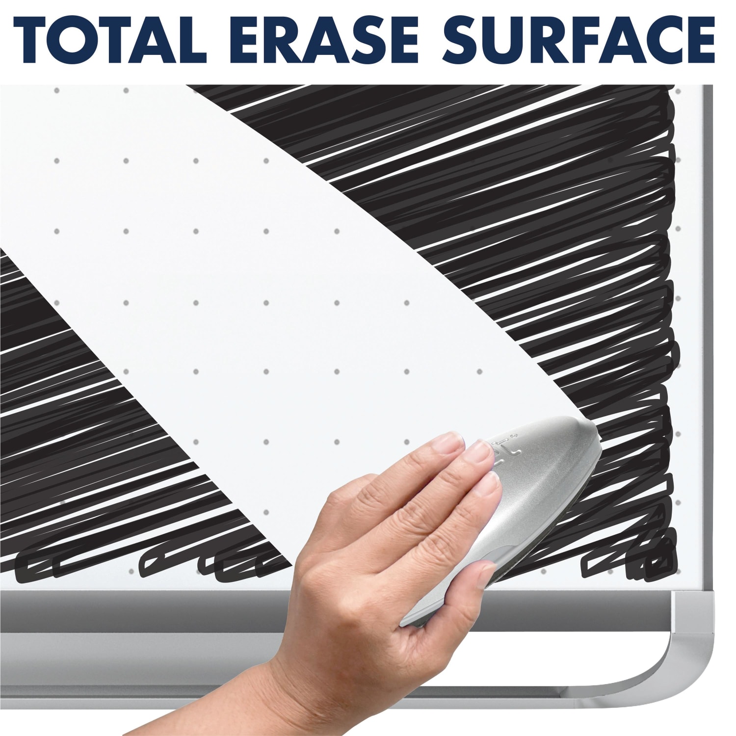 Quartet Prestige Total Erase 2 Magnetic Unframed Dry-Erase Whiteboard, 48in x 36in, Graphite Aluminum Frame - Image 4