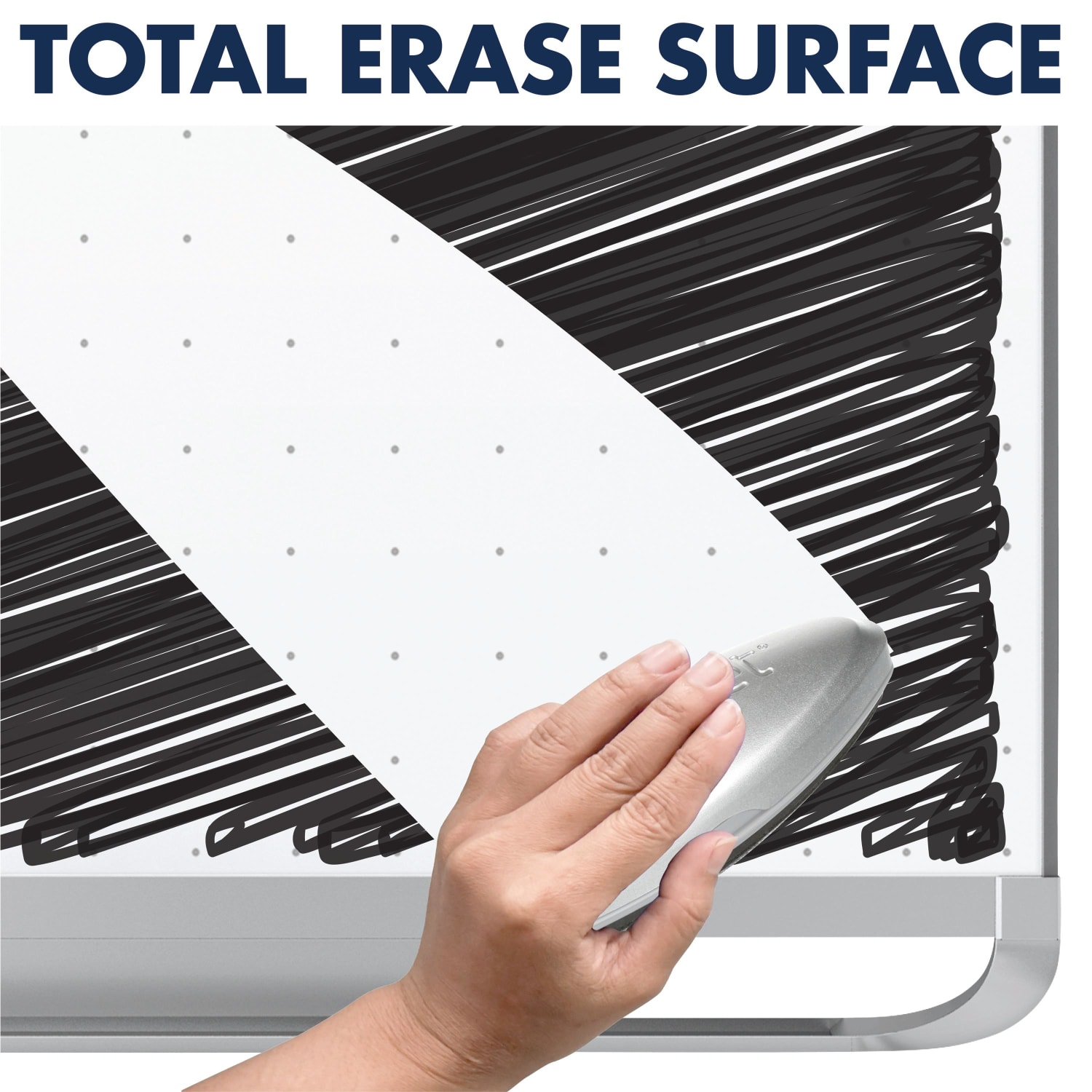 Quartet Prestige 2 Magnetic Total Erase Dry-Erase Whiteboard, 48in x 72in, Aluminum Frame With Silver Finish - Image 4