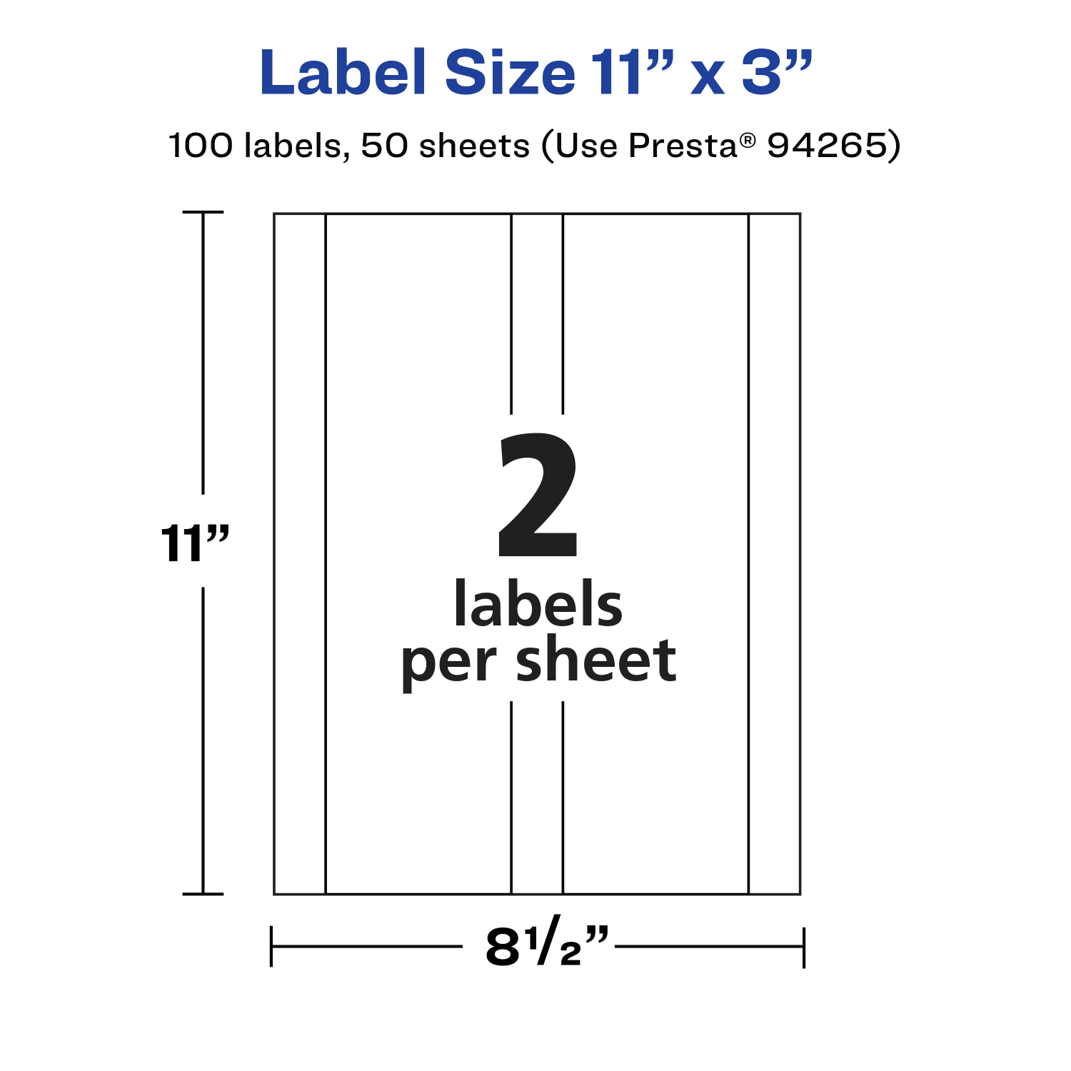 Avery Glossy Permanent Labels, 94265-CGF50, Rectangle, 11in x 3in, Clear, Pack Of 100 - Image 6