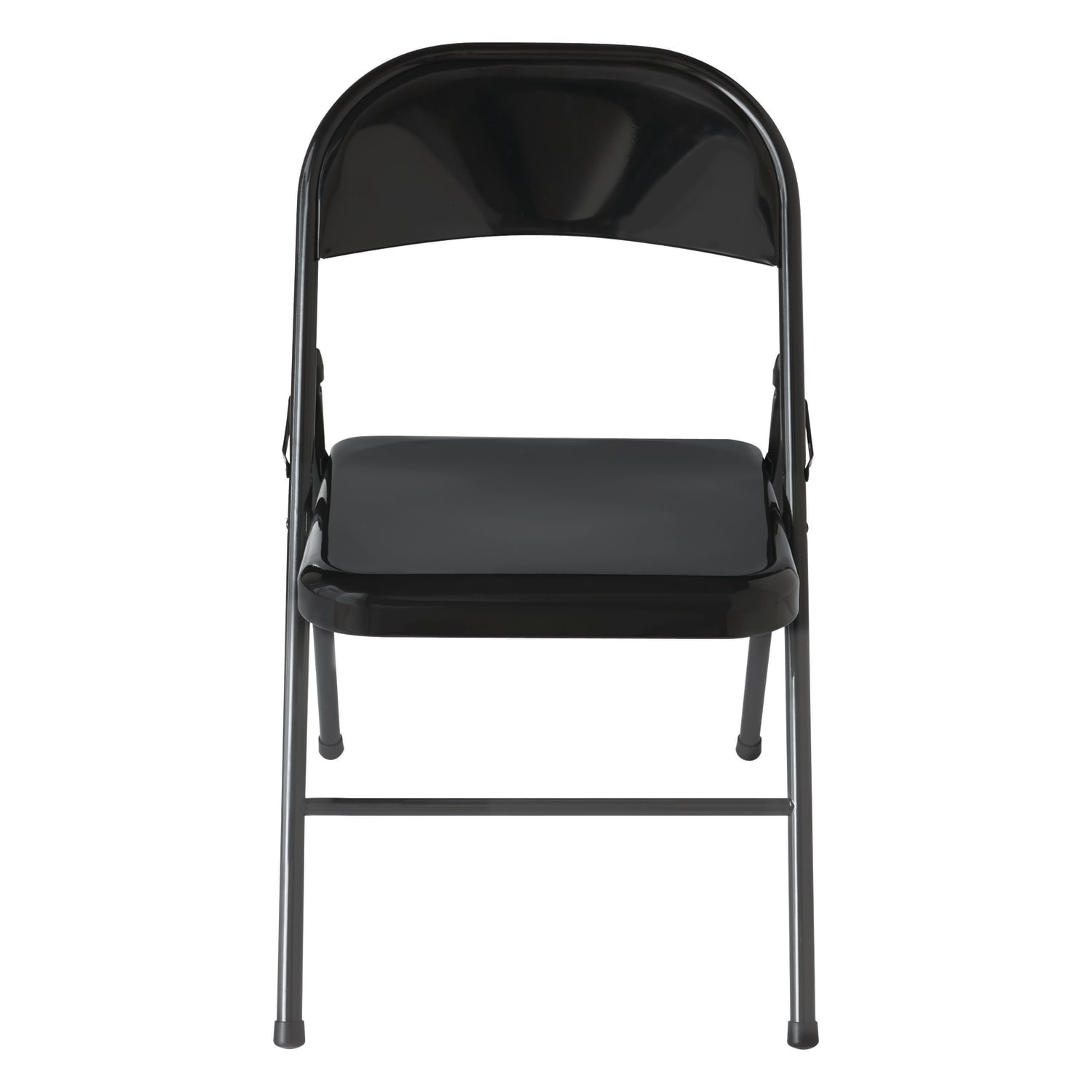 Realspace Metal Folding Chairs, Black, Set Of 4 Chairs - Image 5