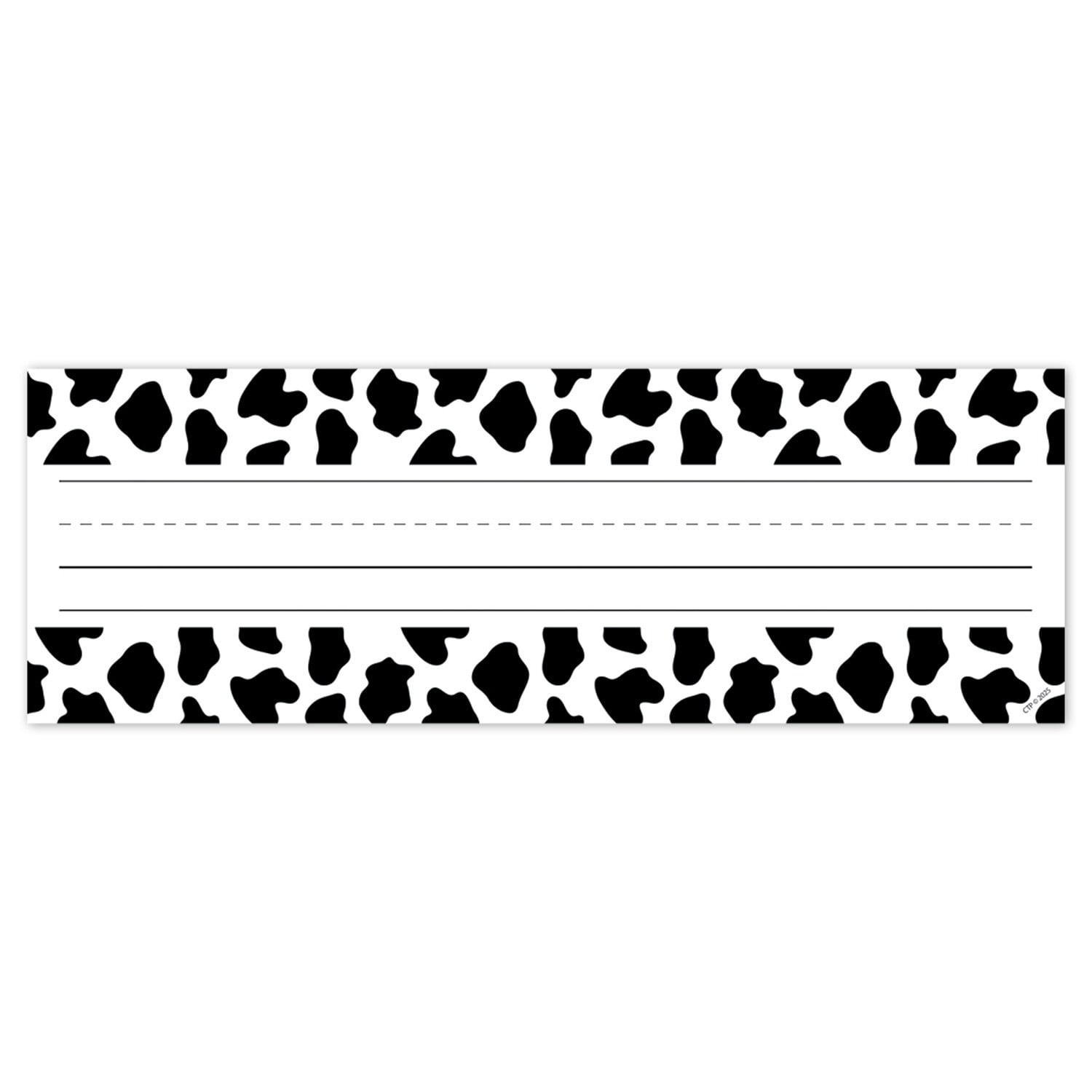 Creative Teaching Press Name Plates, Farm Friends Cow Print, 36 Per Pack, Set Of 3 Packs - Image 3