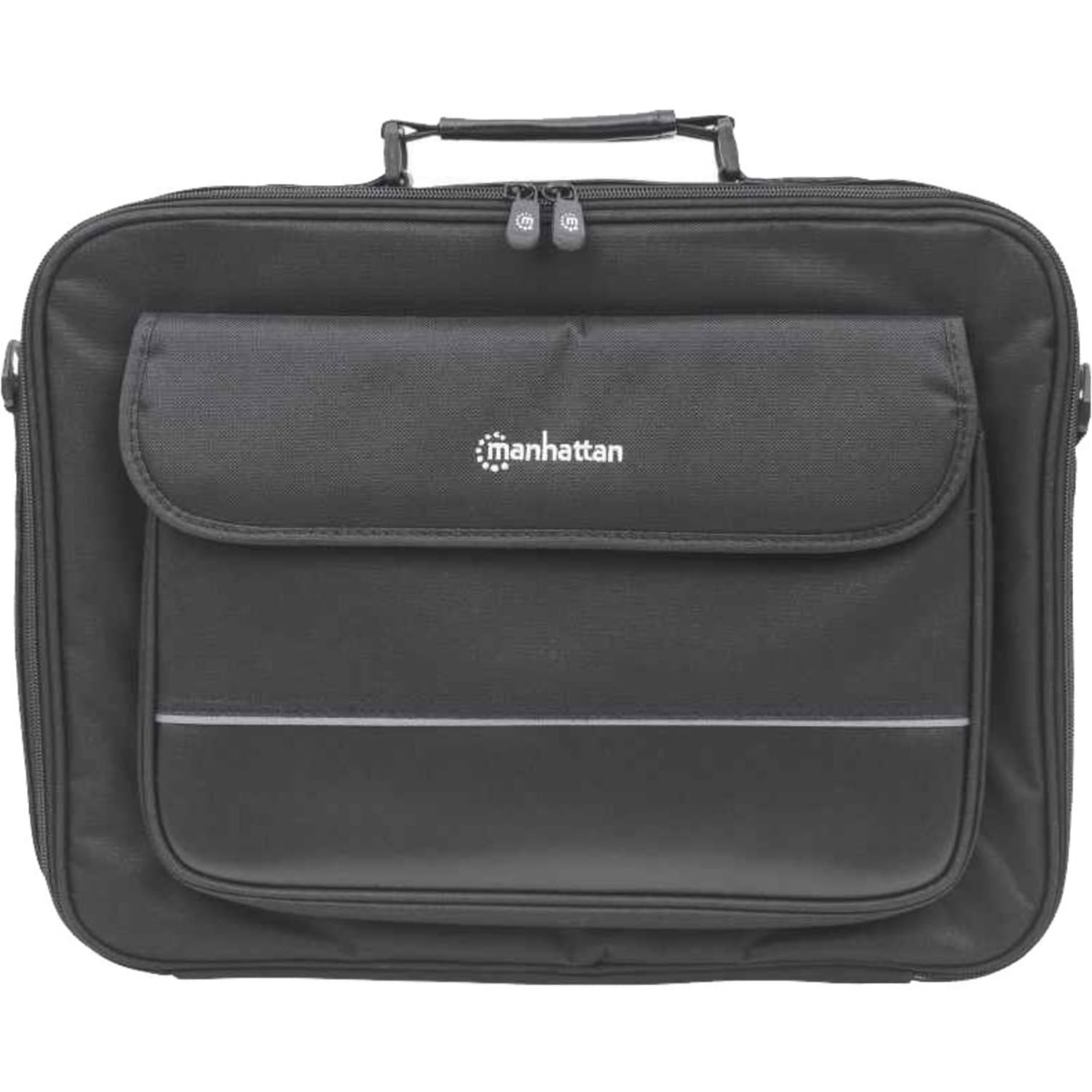 Manhattan Empire Notebook Computer Briefcase With 17in Laptop Pocket, 5-1/2inH x 17inW x 3inD, Black - Image 3