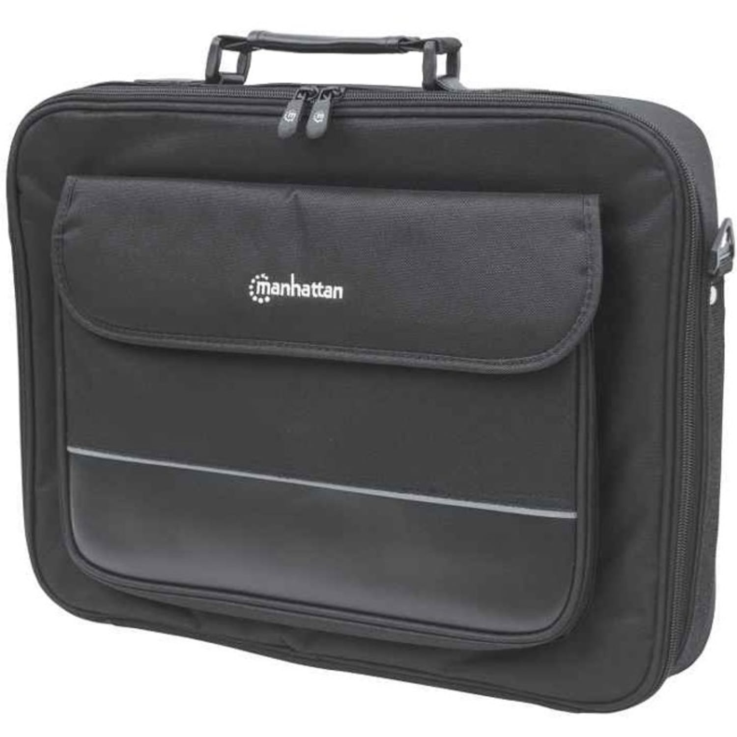 Manhattan Empire Notebook Computer Briefcase With 17in Laptop Pocket, 5-1/2inH x 17inW x 3inD, Black - Image 5