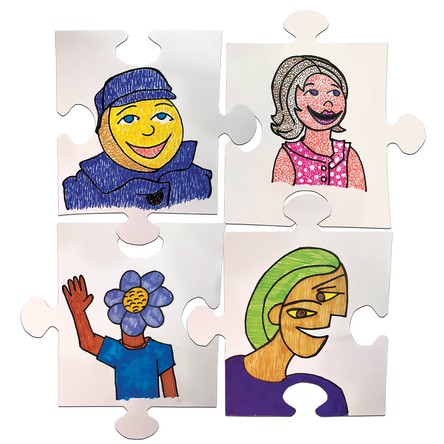 Roylco We All Fit Together Giant Puzzle Pieces, 30 Pieces Per Pack, Set Of 2 Packs - Image 5