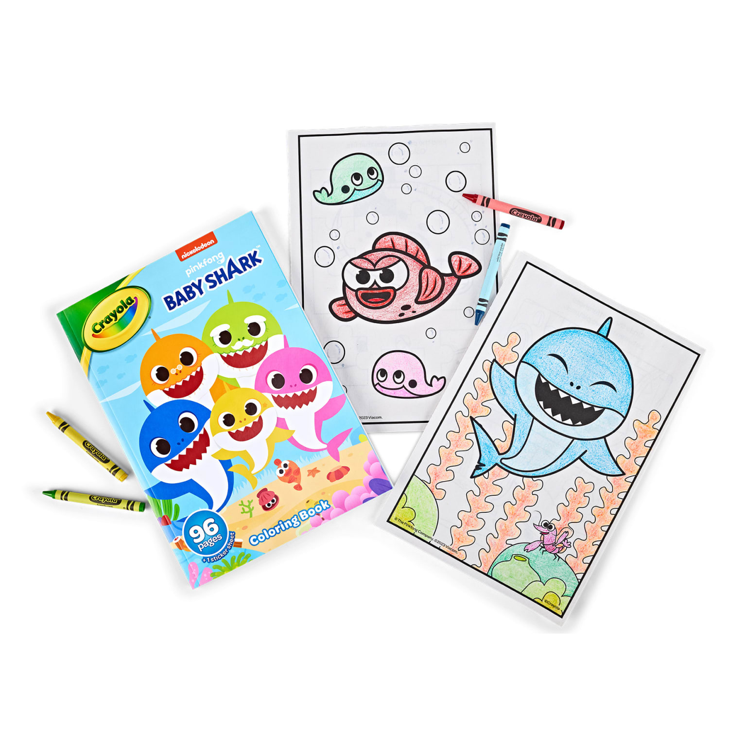 Crayola Coloring Books, Baby Shark, 96 Pages, Pack Of 8 Books - Image 3