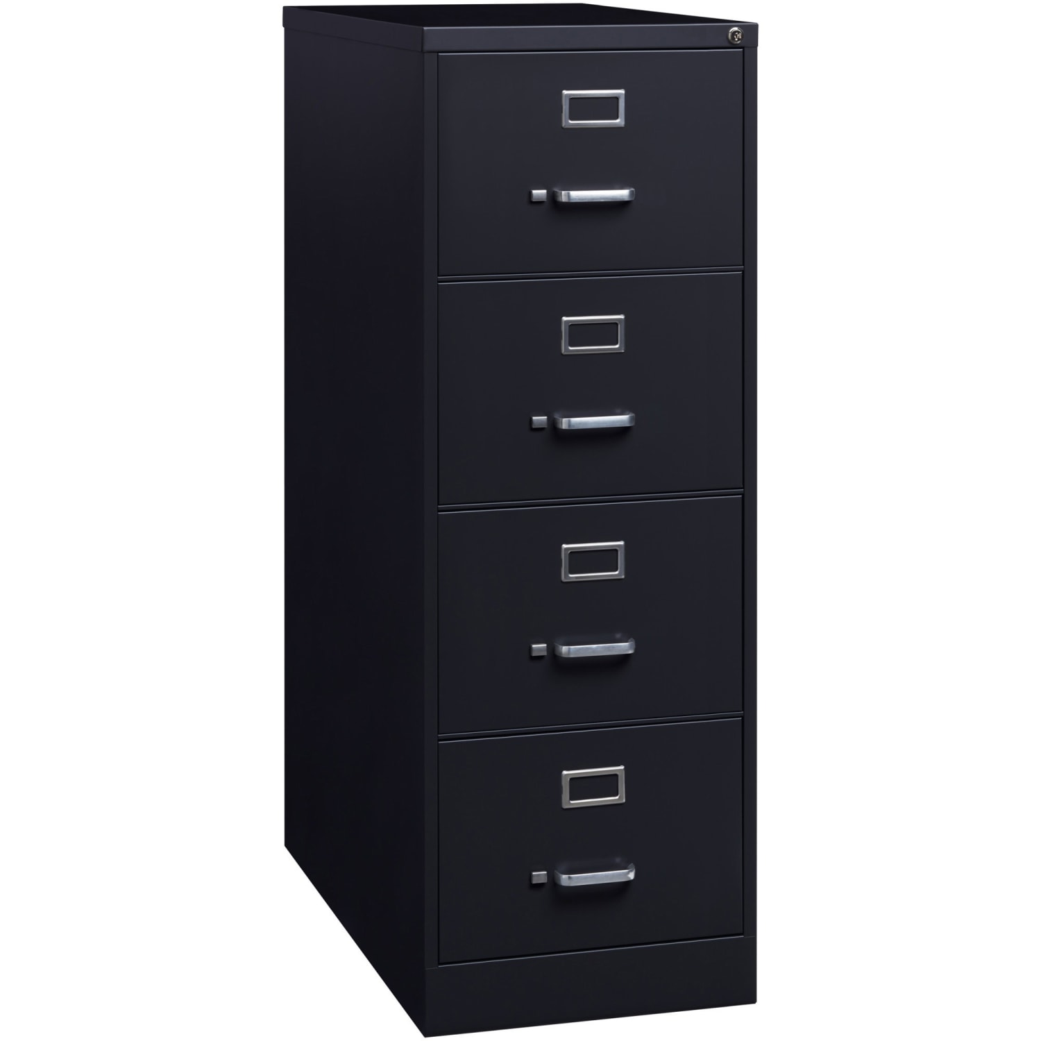 Lorell Fortress 26-1/2inD Vertical 4-Drawer Legal-Size File Cabinet, Black - Image 4