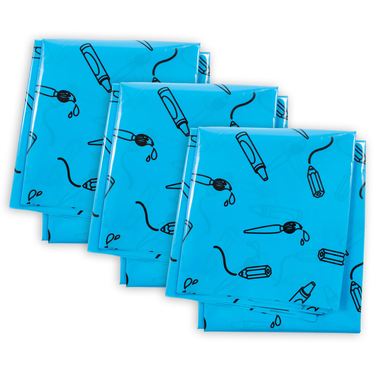 Ready 2 Learn Messy Mats, Blue, Pack Of 3 Mats