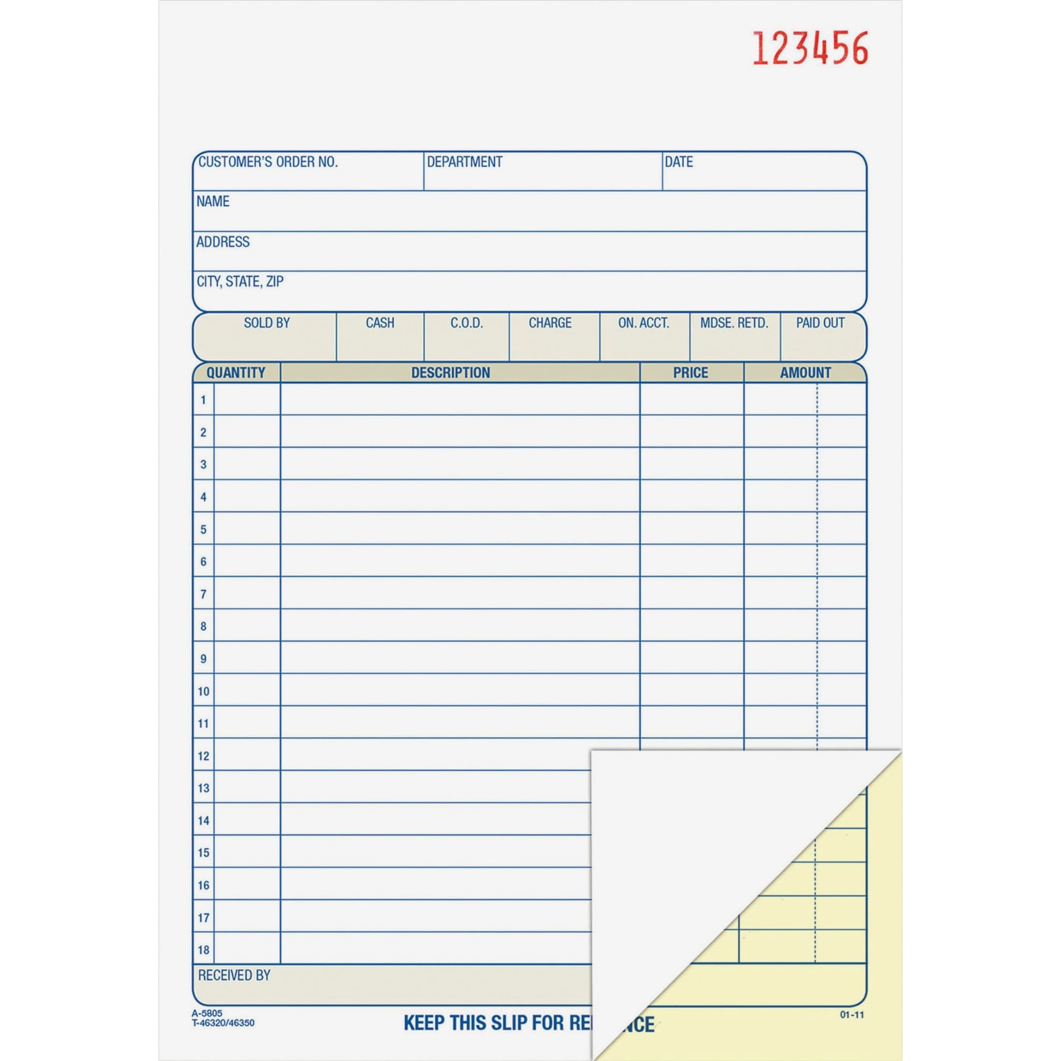 Adams Carbonless 2-Part Sales Book, 5 9/16in x 8 7/16in, Pack Of 50 Sets - Image 4