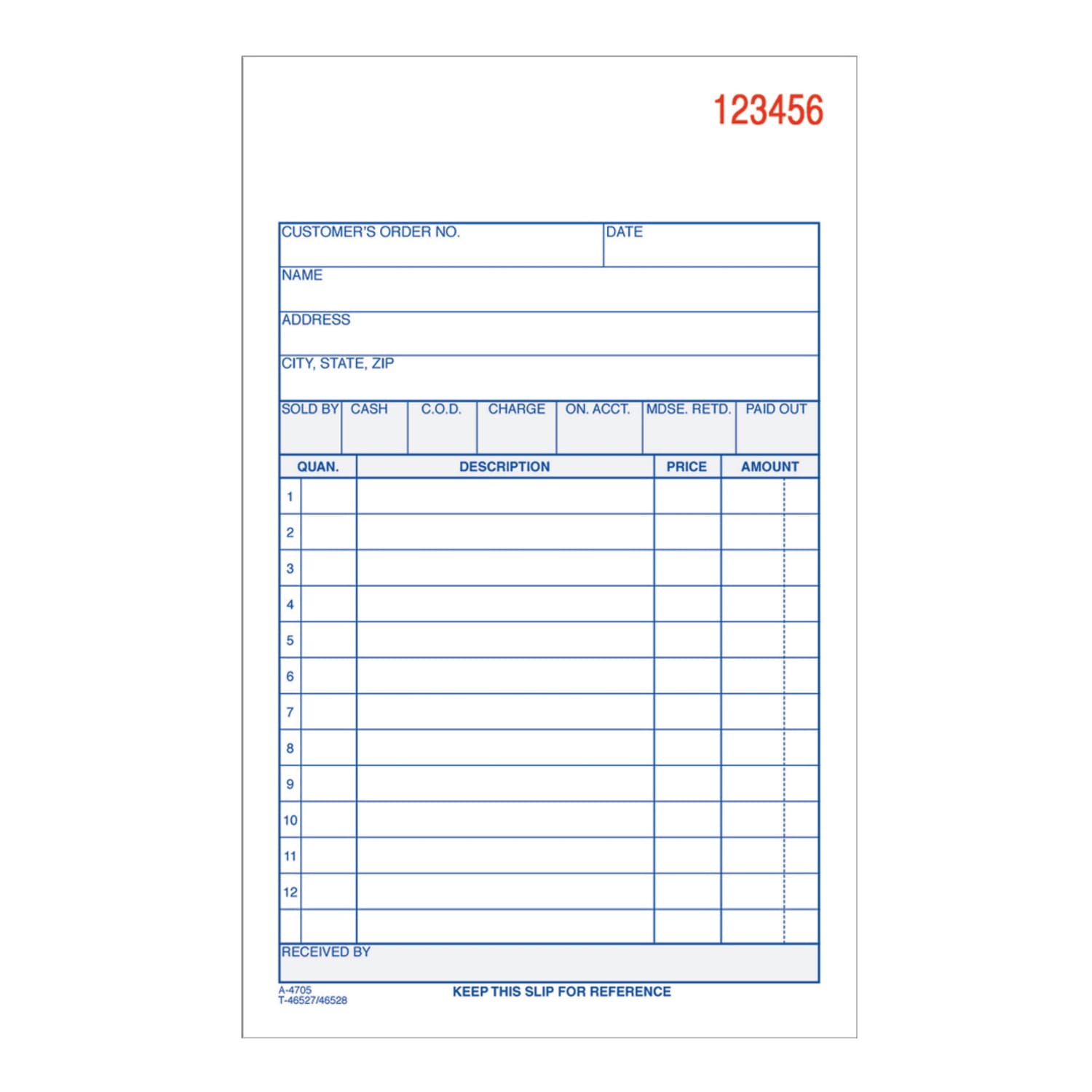 Adams Carbonless 3-Part Sales Book, 4 3/16in x 7 3/16in, Pack Of 50 Sets