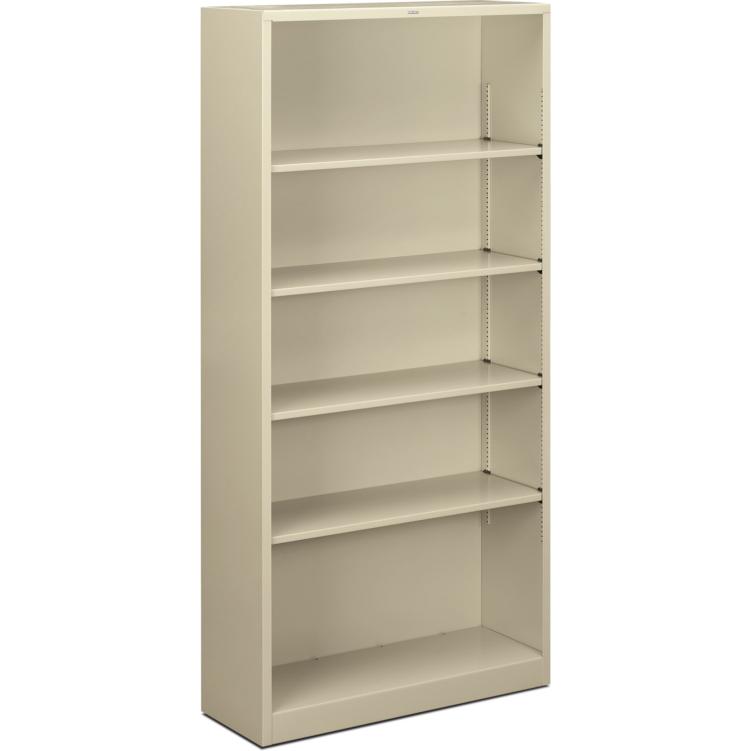 HON Brigade Steel Modular Shelving Bookcase, 5 Shelves, 72inH x 34-1/2inW x 12-5/8inD, Putty - Image 3