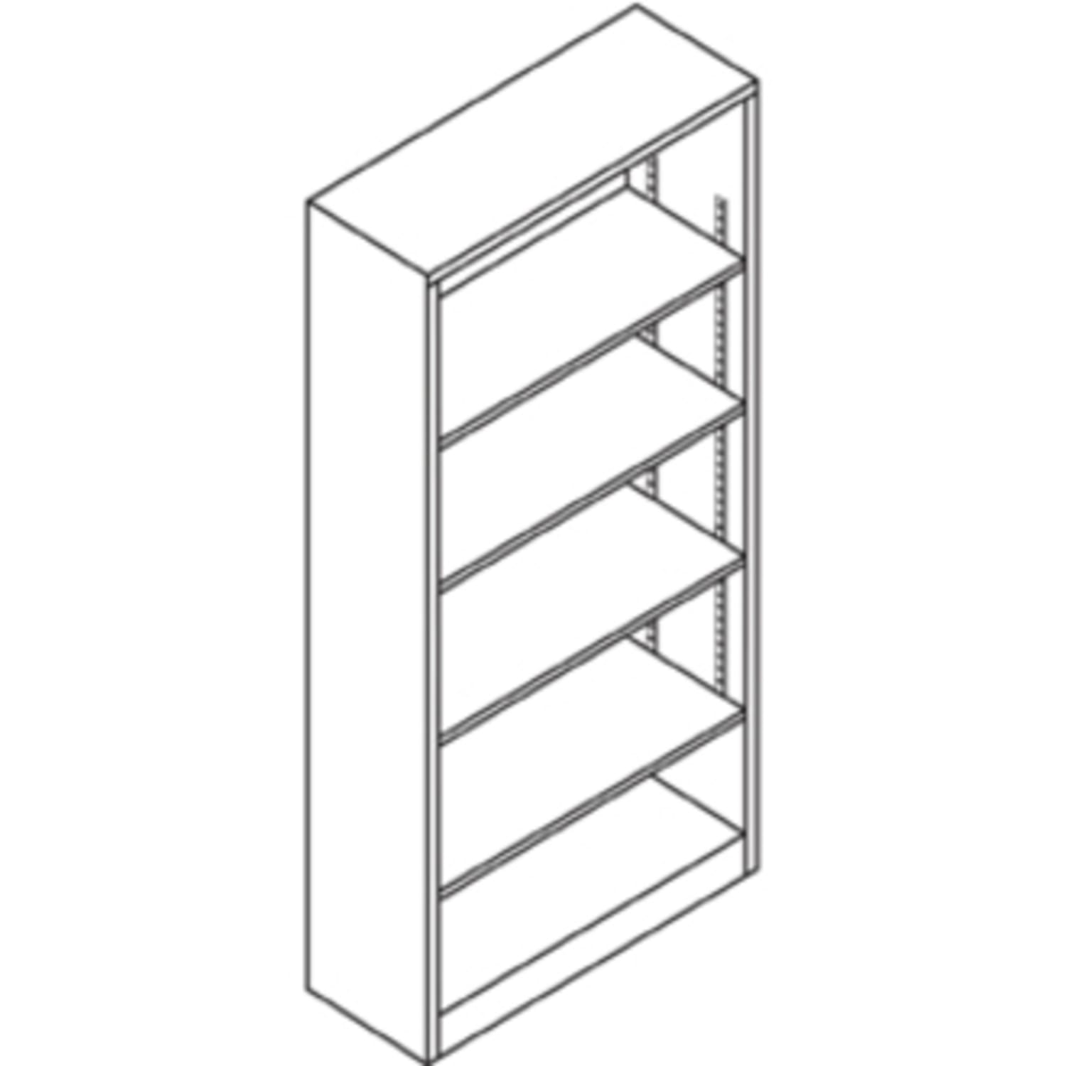 HON Brigade Steel Modular Shelving Bookcase, 5 Shelves, 72inH x 34-1/2inW x 12-5/8inD, Black - Image 4