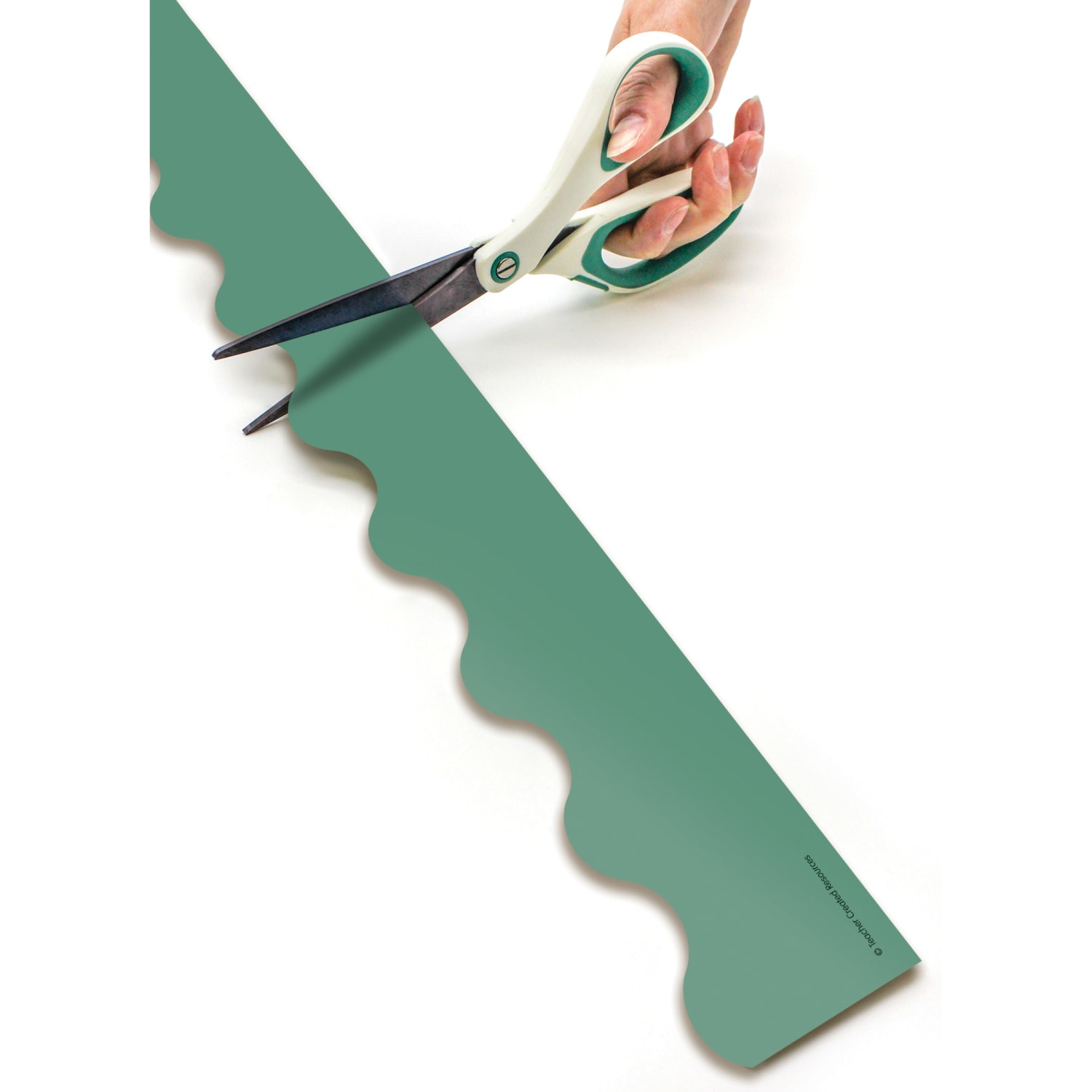 Teacher Created Resources Scalloped Border Trim, Eucalyptus Green, 50ft Per Roll, Pack Of 3 Rolls - Image 4