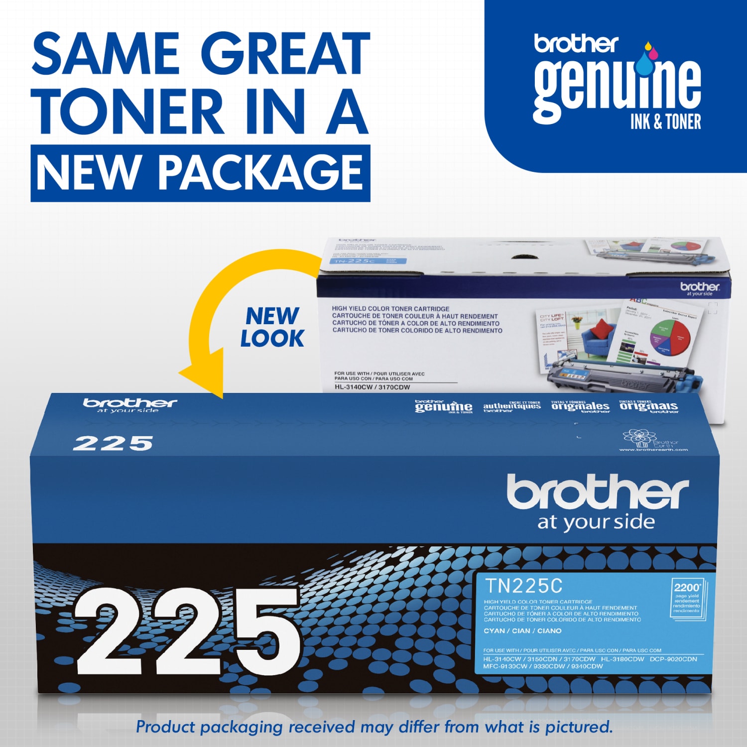 Brother TN-225 Cyan High Yield Toner Cartridge, TN-225C - Image 4