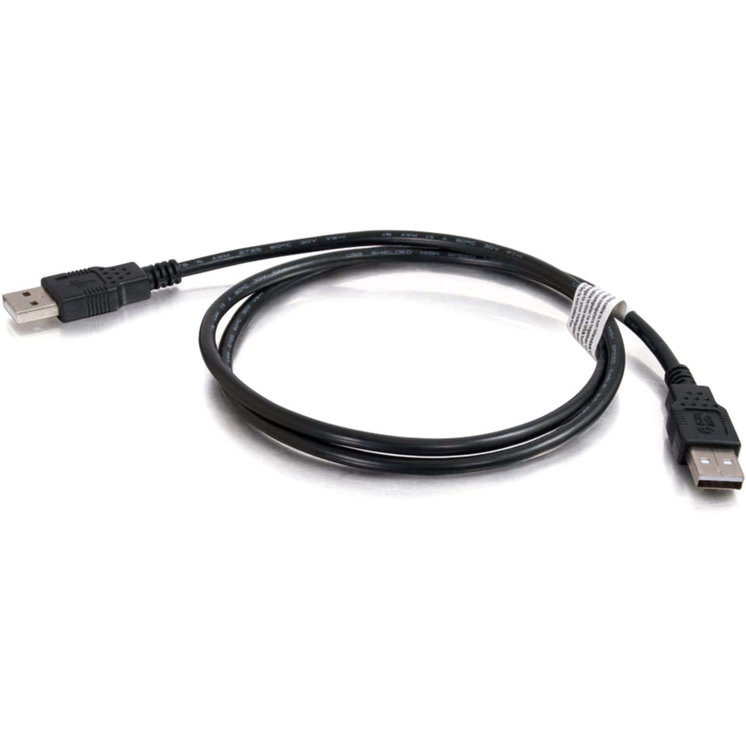 C2G 1m USB Cable - USB A to USB A - M/M - Type A Male USB - Type A Male USB - 3.28ft - Black - Image 5