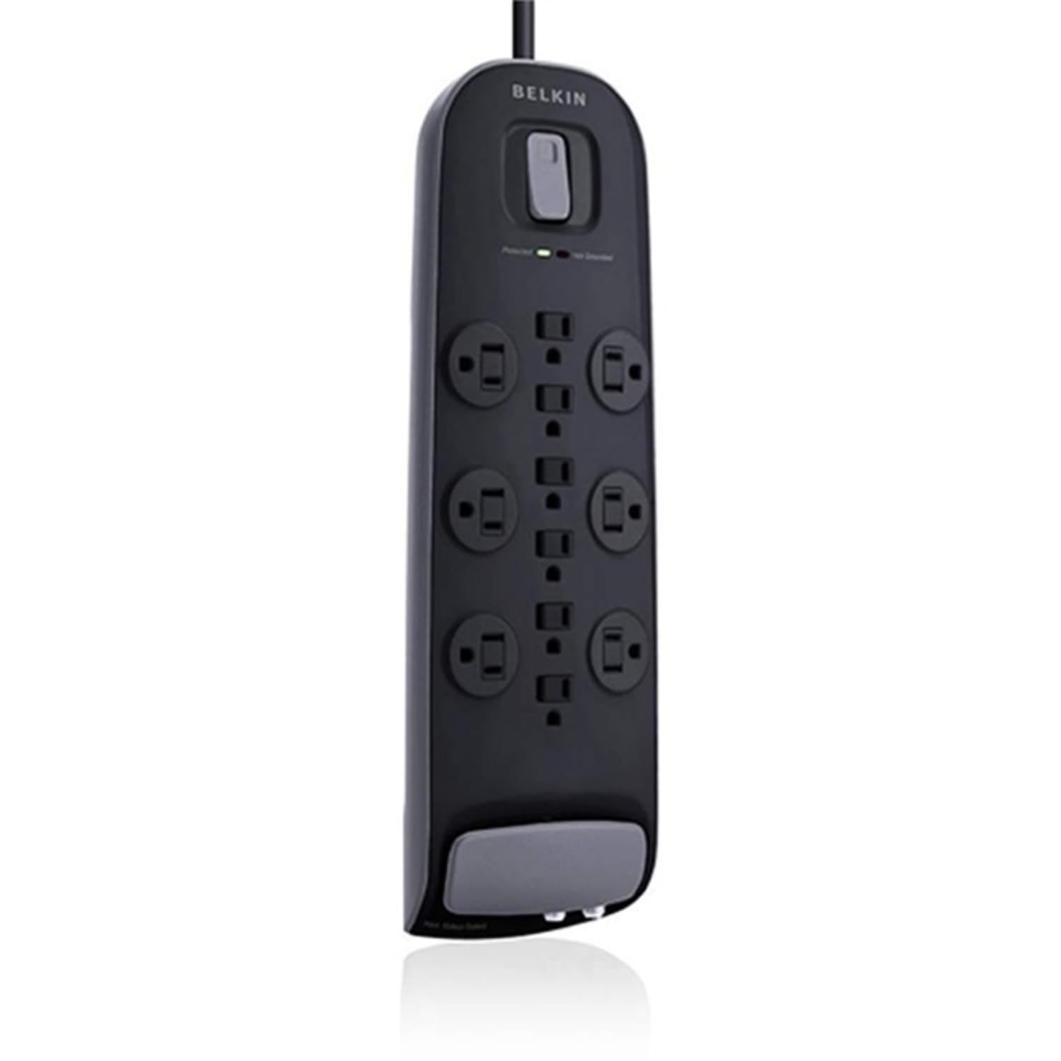 Belkin 12 Outlet Surge Protector with 8ft Power Cord - 3996 J - RJ-11 2X output lines, 1X input line - BV11223008BLK