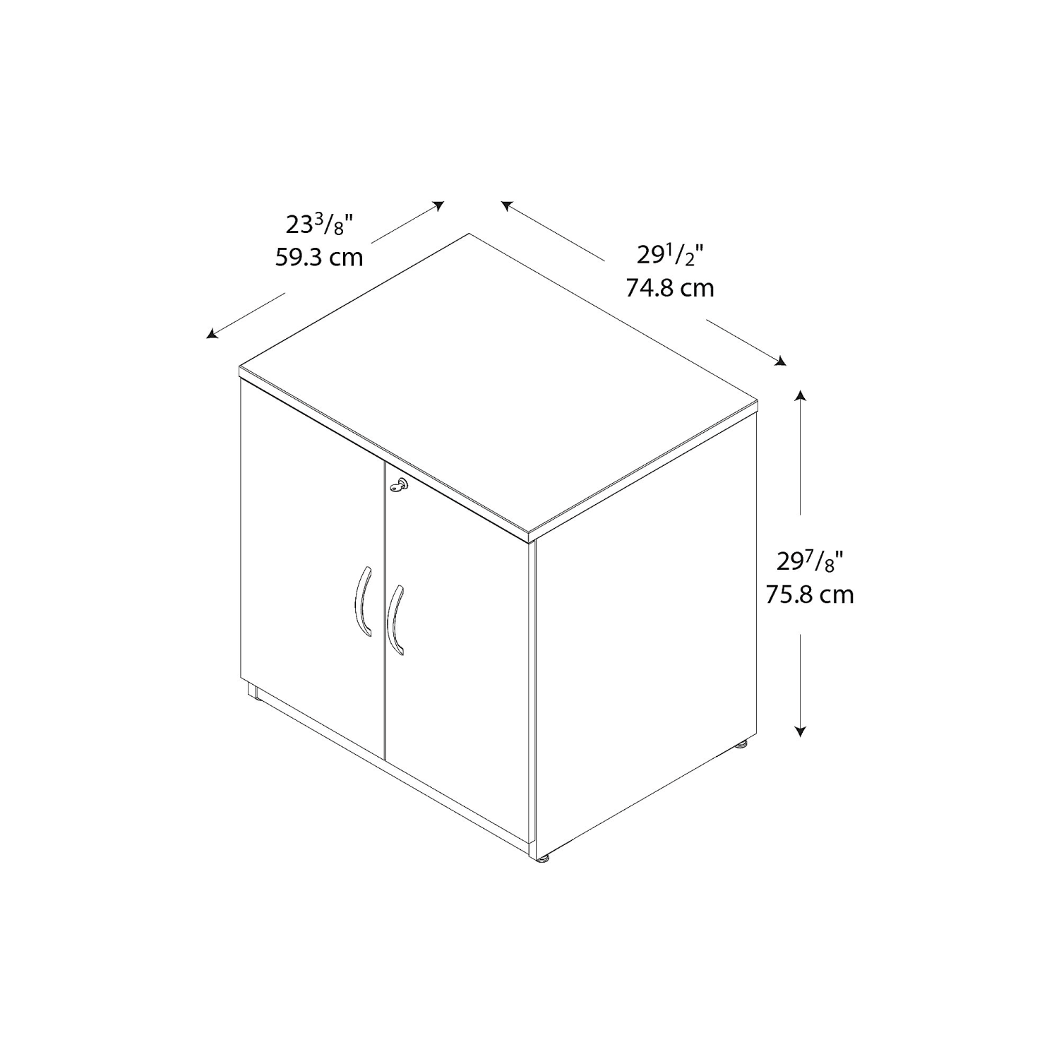 Bush Business Furniture Components Storage Cabinet, 30inW, Mocha Cherry, Standard Delivery - Image 4