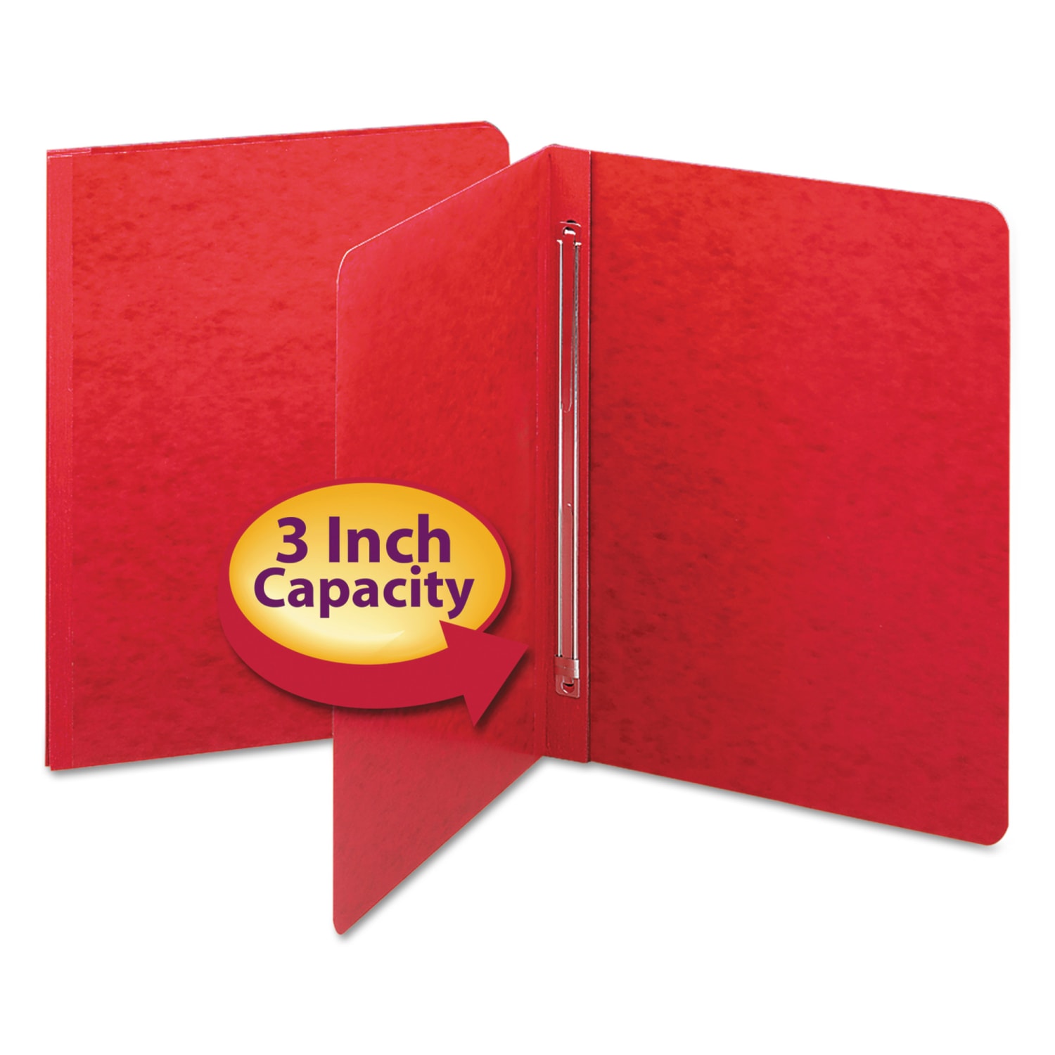 Smead Color Pressboard Binder Covers, 8 1/2in x 11in, 60% Recycled, Bright Red - Image 3